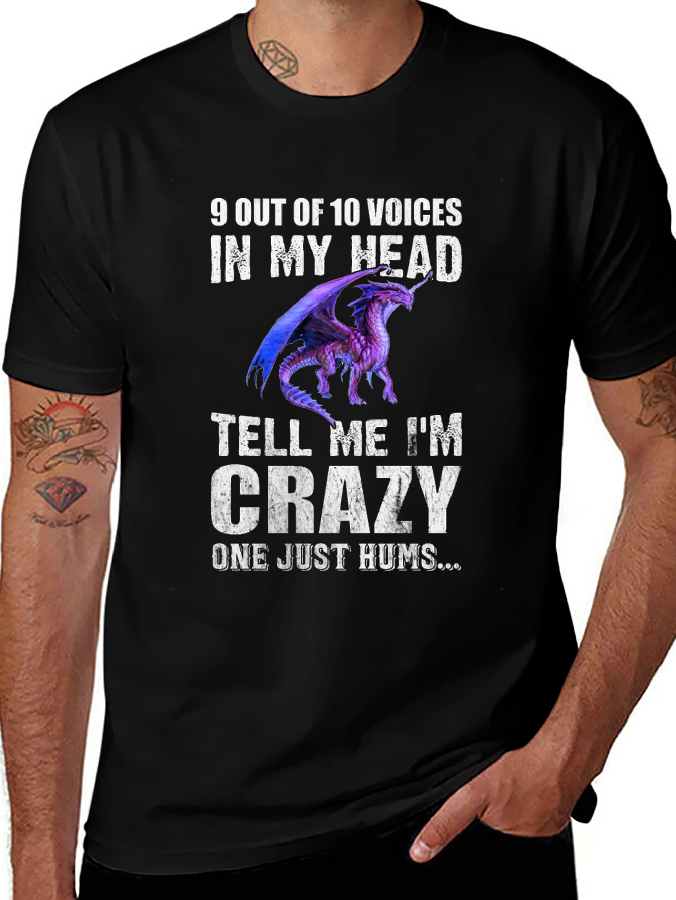 Crazy Dragon T-Shirt - Humorous Graphic Tee