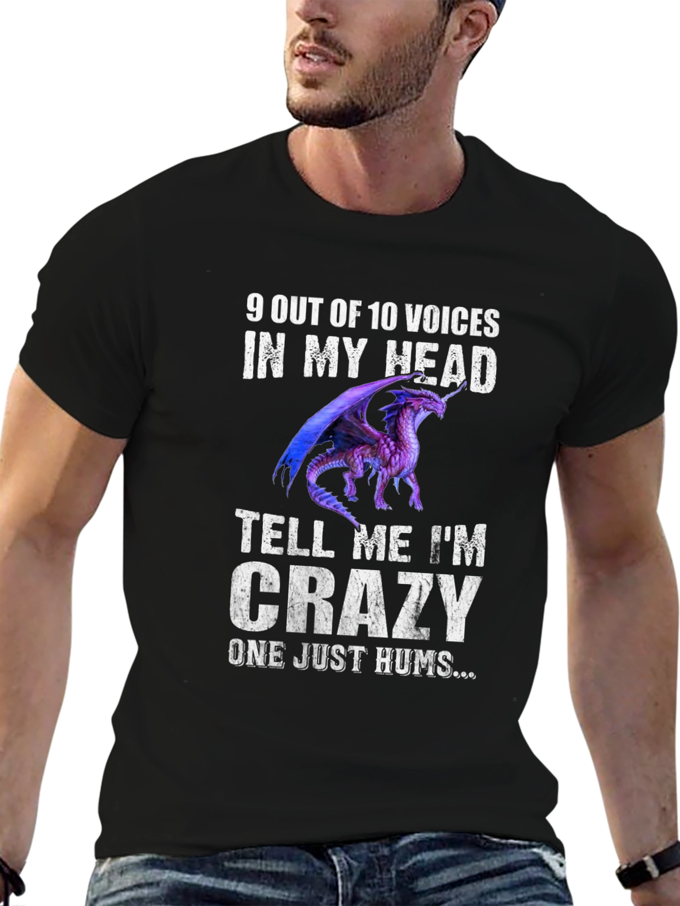 Crazy Dragon T-Shirt - Humorous Graphic Tee