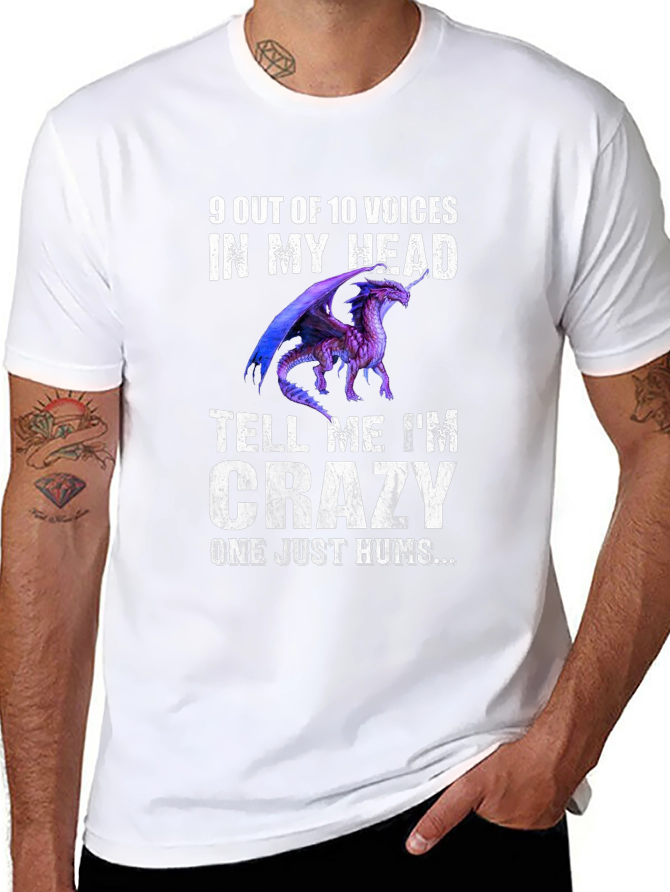 Crazy Dragon T-Shirt - Humorous Graphic Tee