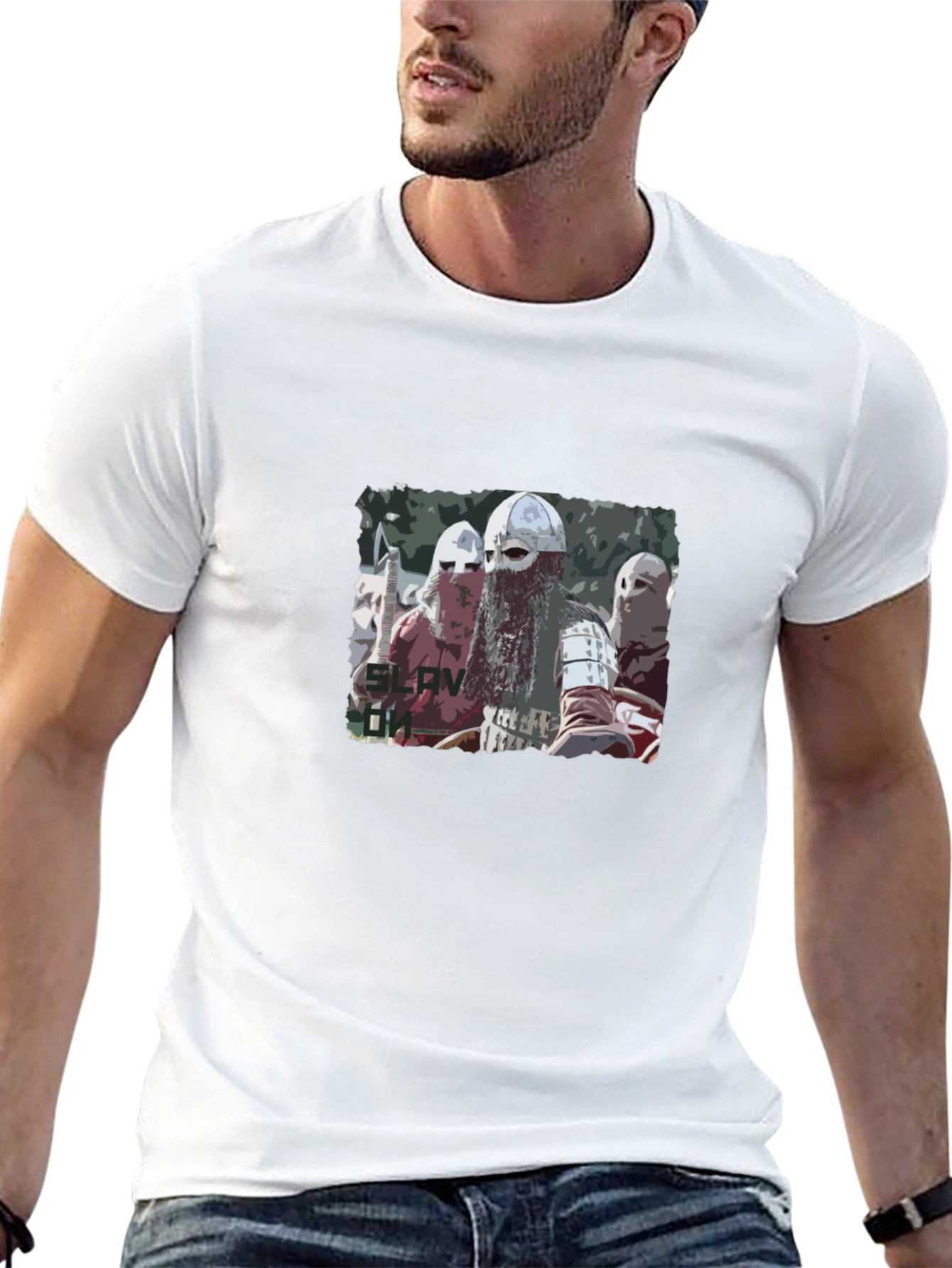 Slav On Viking Black T-Shirt