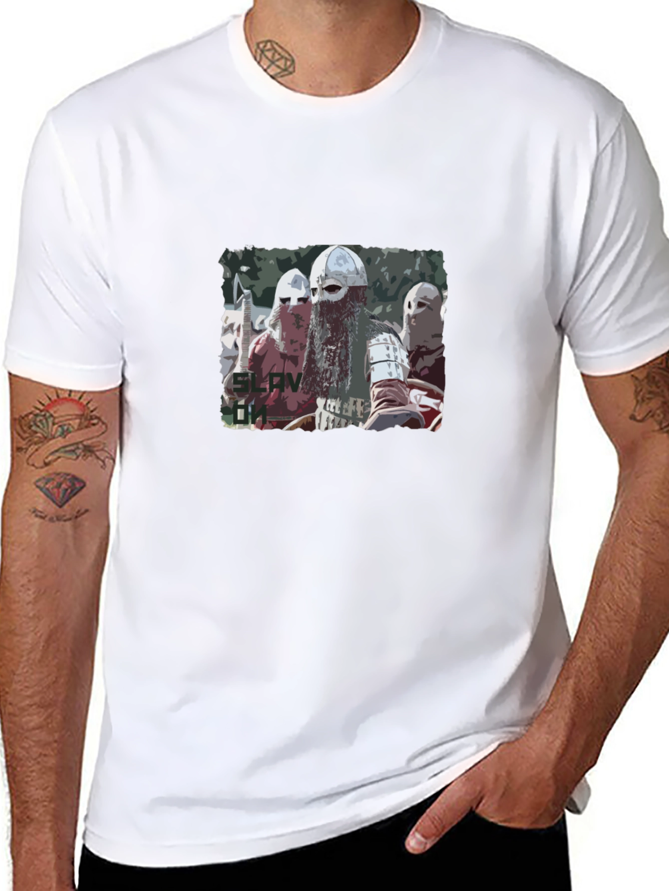 Slav On Viking Black T-Shirt