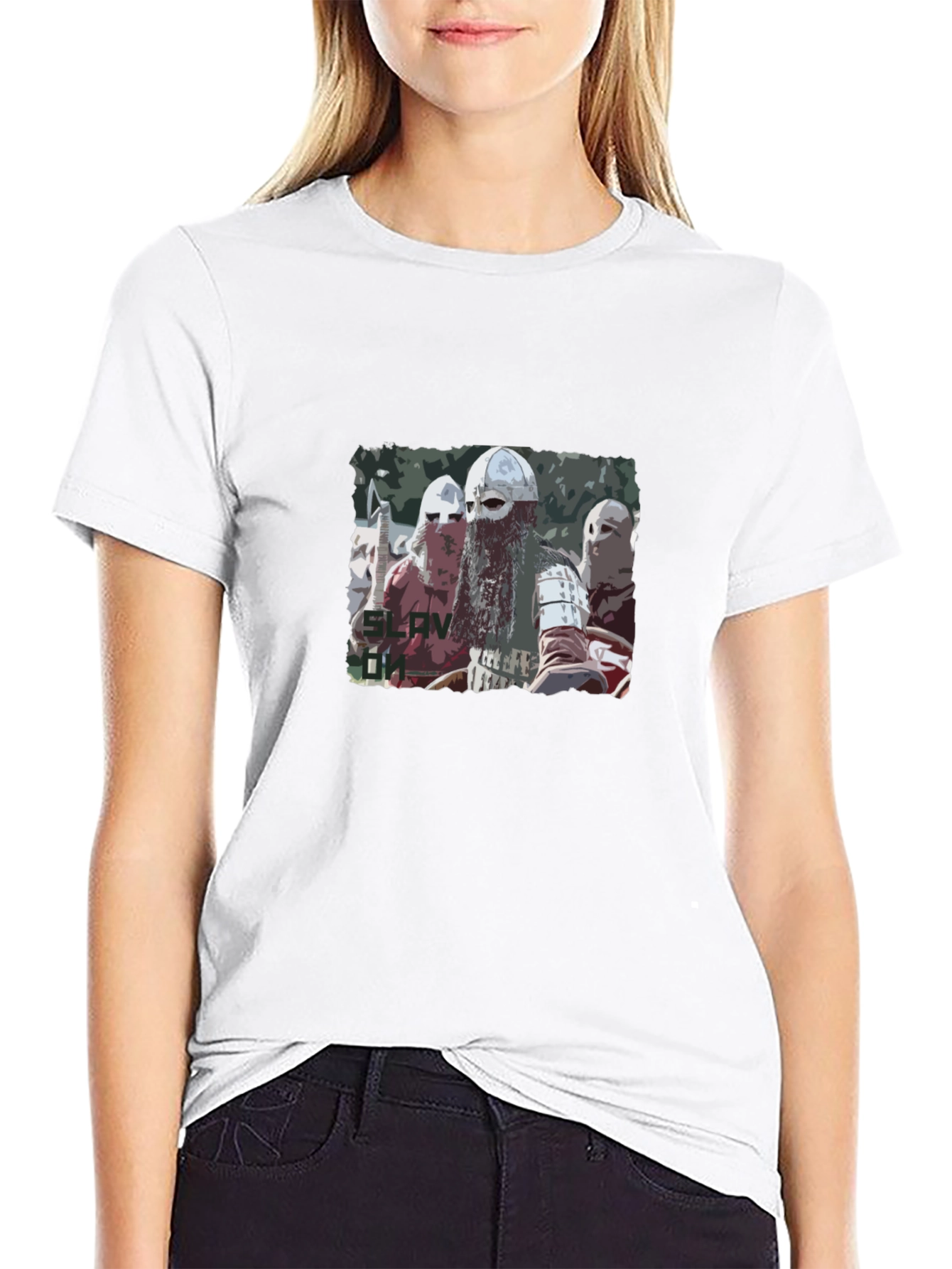 Slav On Viking Black T-Shirt