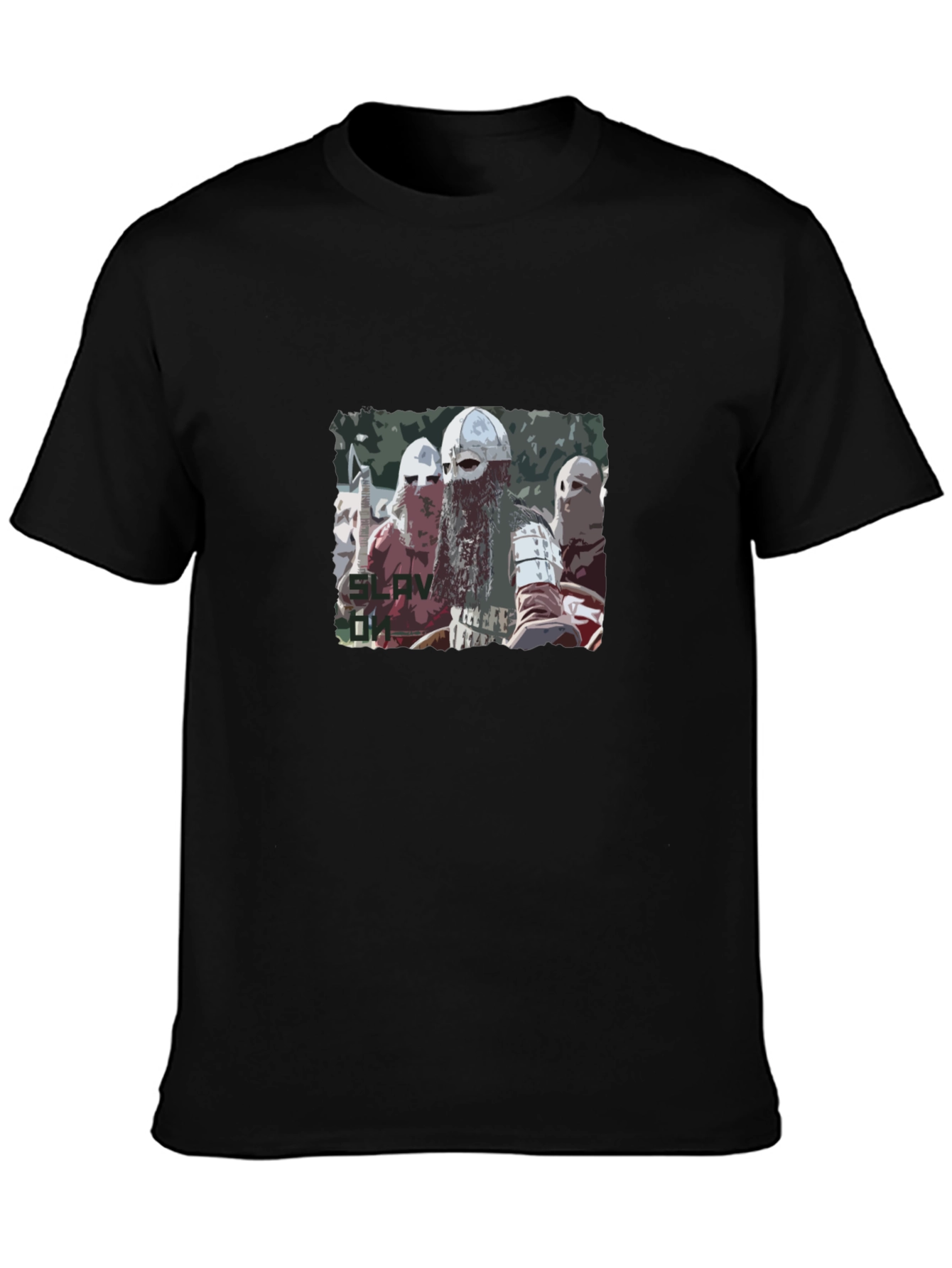 Slav On Viking Black T-Shirt