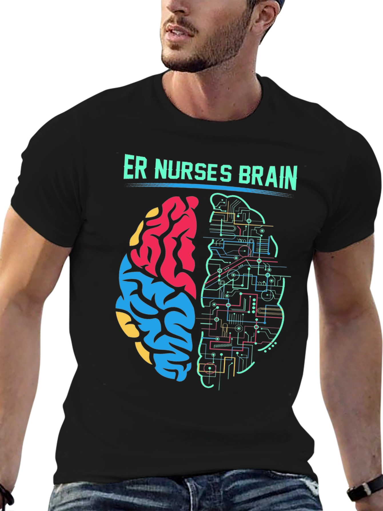 ER Nurse Brain T-Shirt - Medical Humor Tee