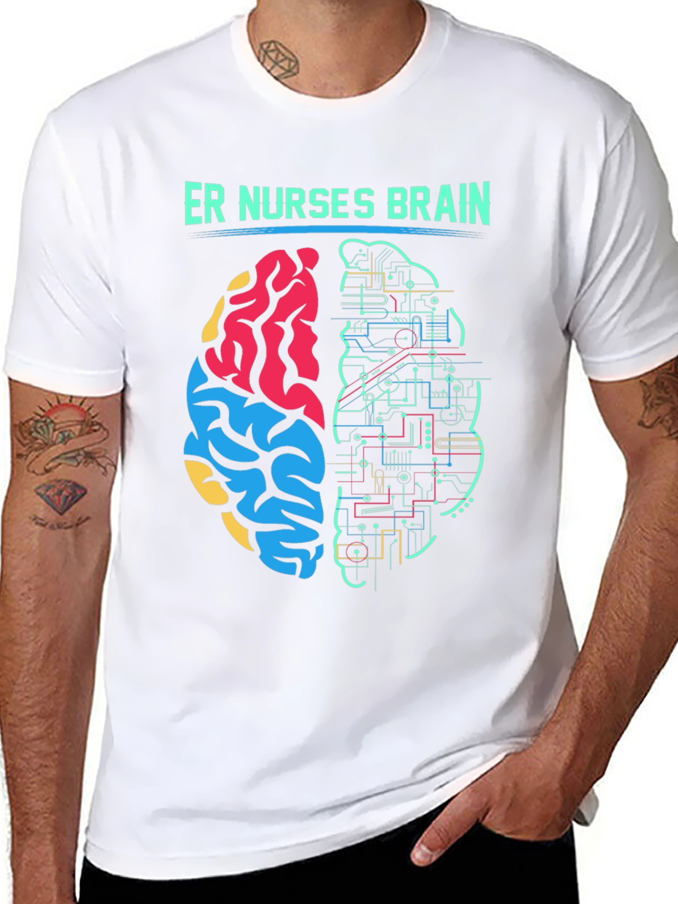 ER Nurse Brain T-Shirt - Medical Humor Tee