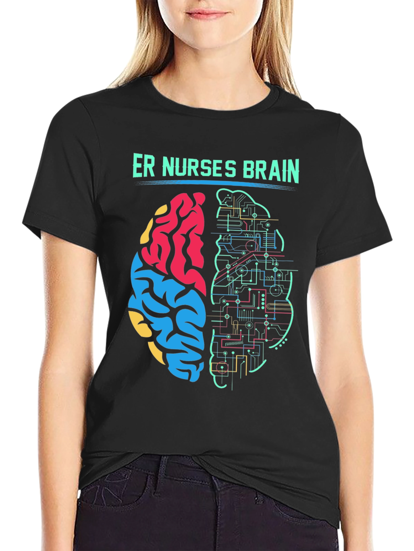 ER Nurse Brain T-Shirt - Medical Humor Tee