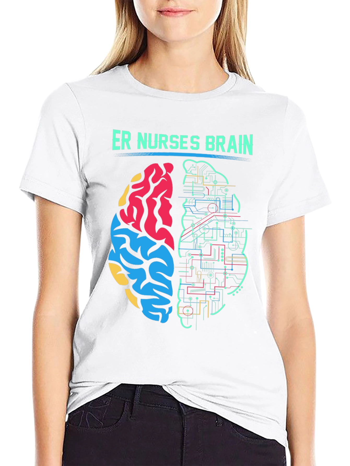 ER Nurse Brain T-Shirt - Medical Humor Tee