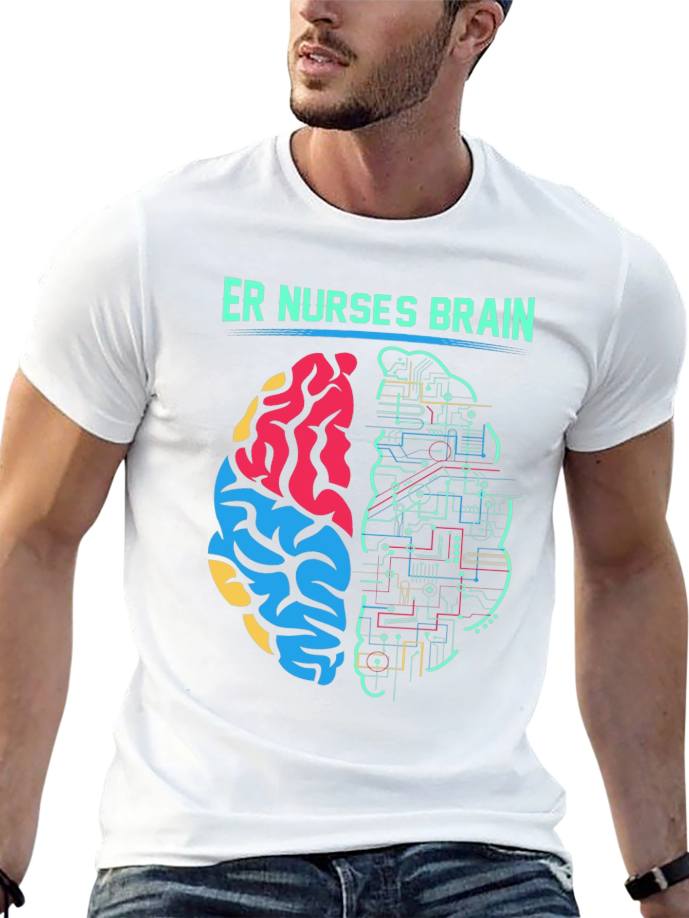 ER Nurse Brain T-Shirt - Medical Humor Tee