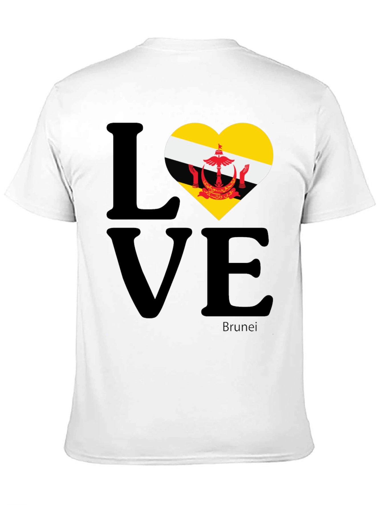 Brunei Flag Love Heart T-Shirt - Unisex