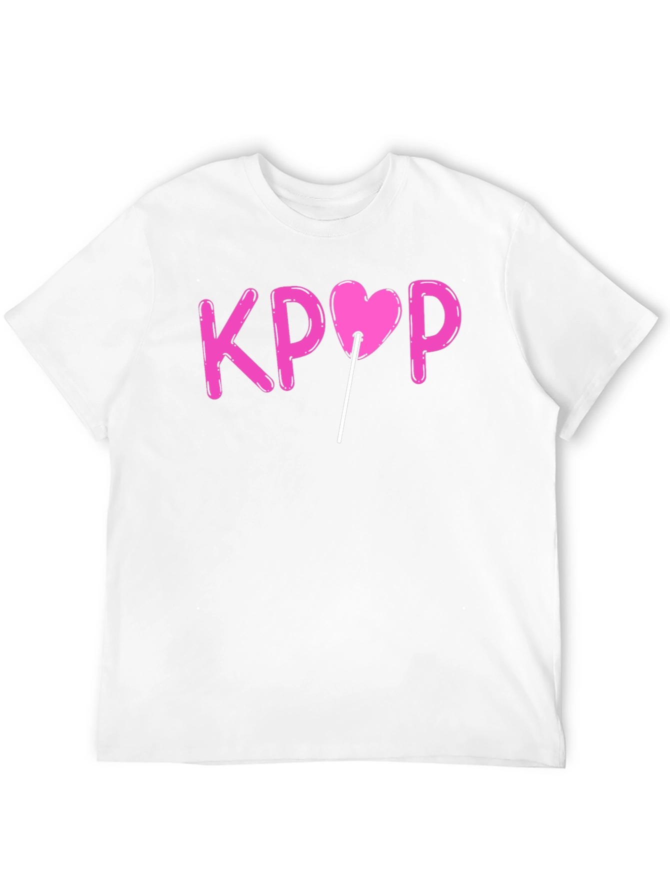 KPOP Heart Lollipop Black Graphic T-Shirt