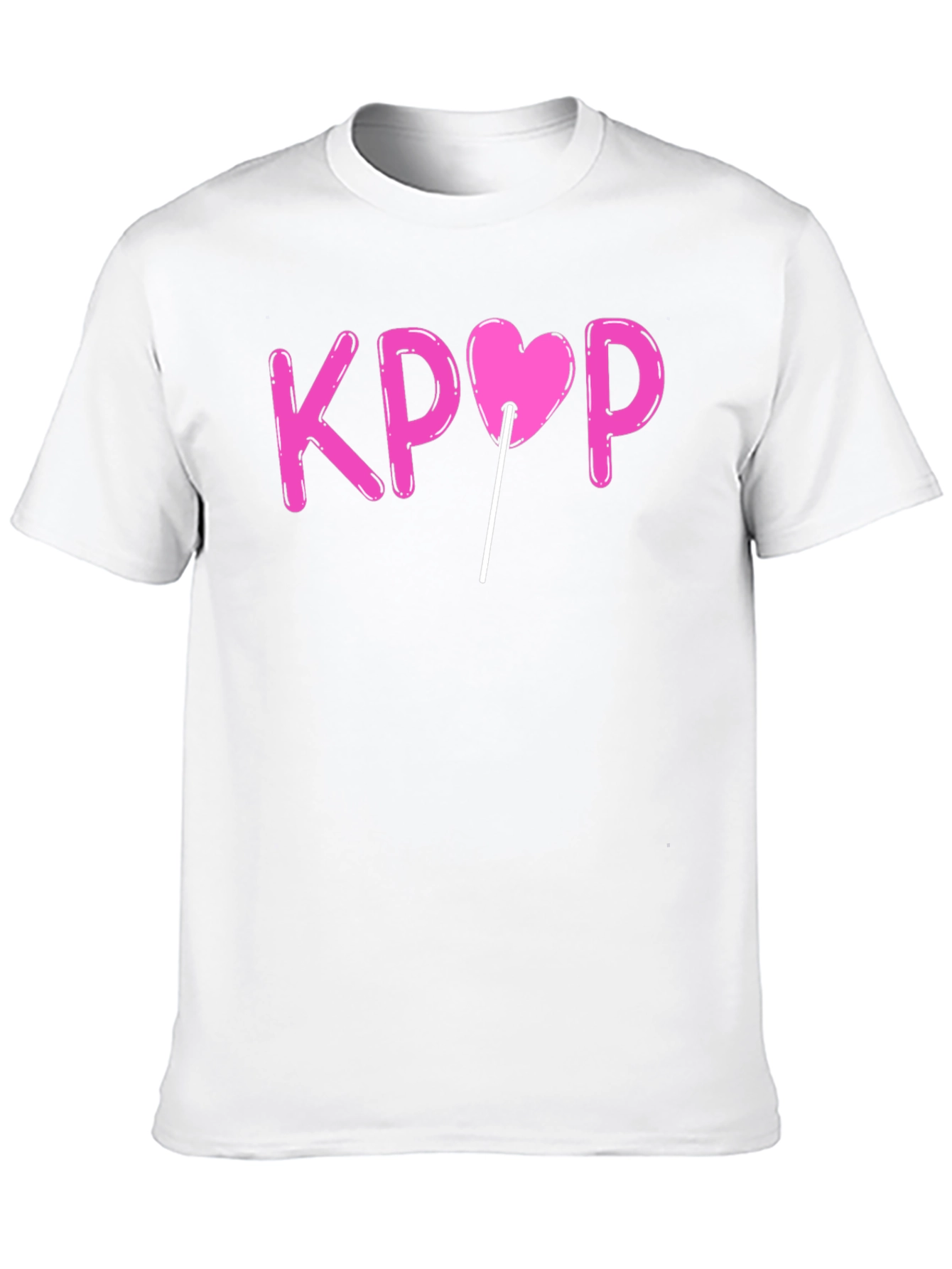 KPOP Heart Lollipop Black Graphic T-Shirt