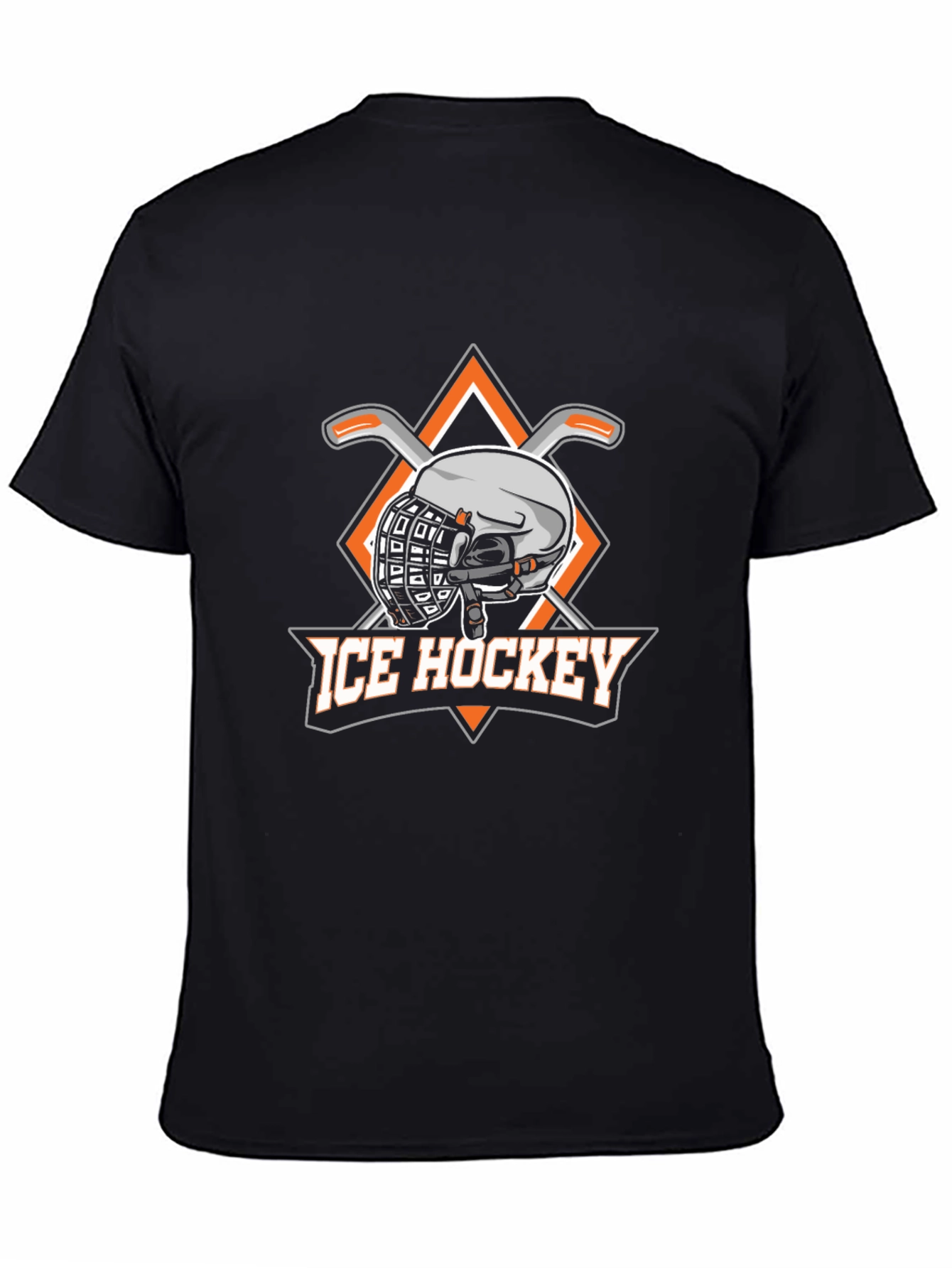 Ice Hockey Graphic T-Shirt - Black