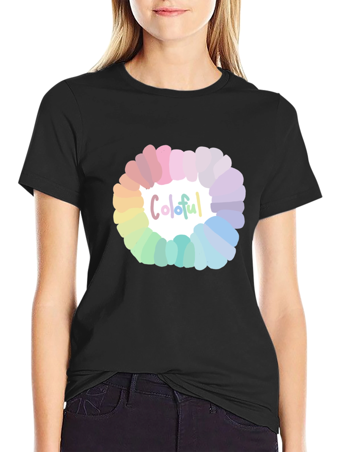 Colorful Circle Graphic T-Shirt