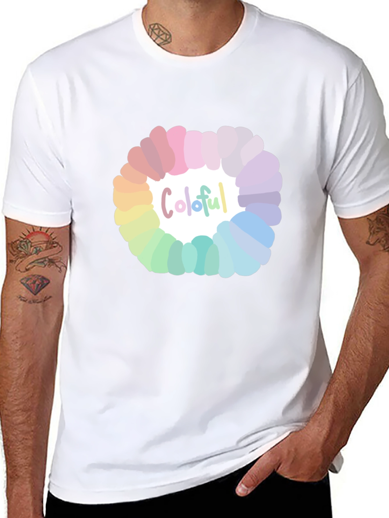 Colorful Circle Graphic T-Shirt