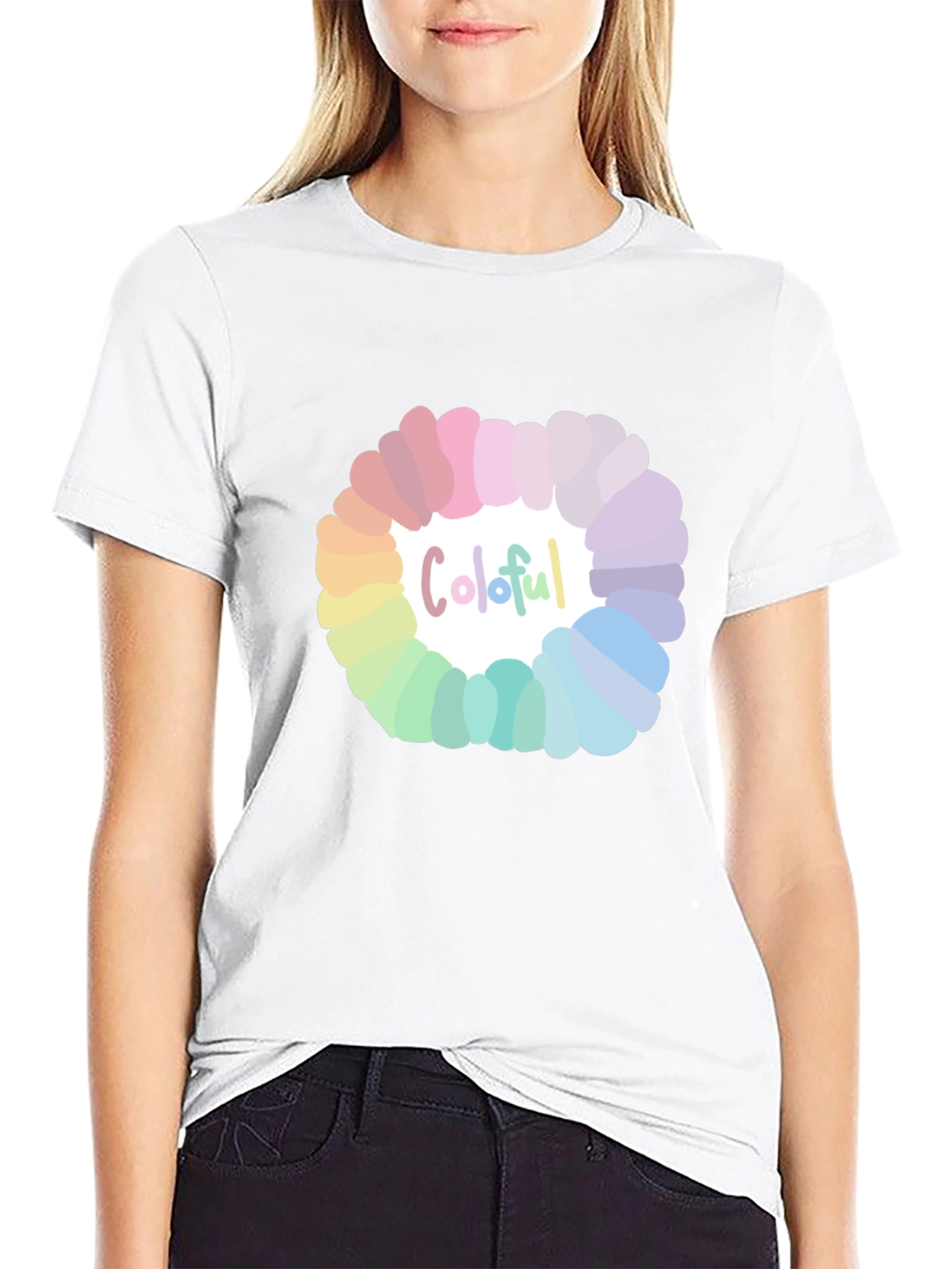 Colorful Circle Graphic T-Shirt