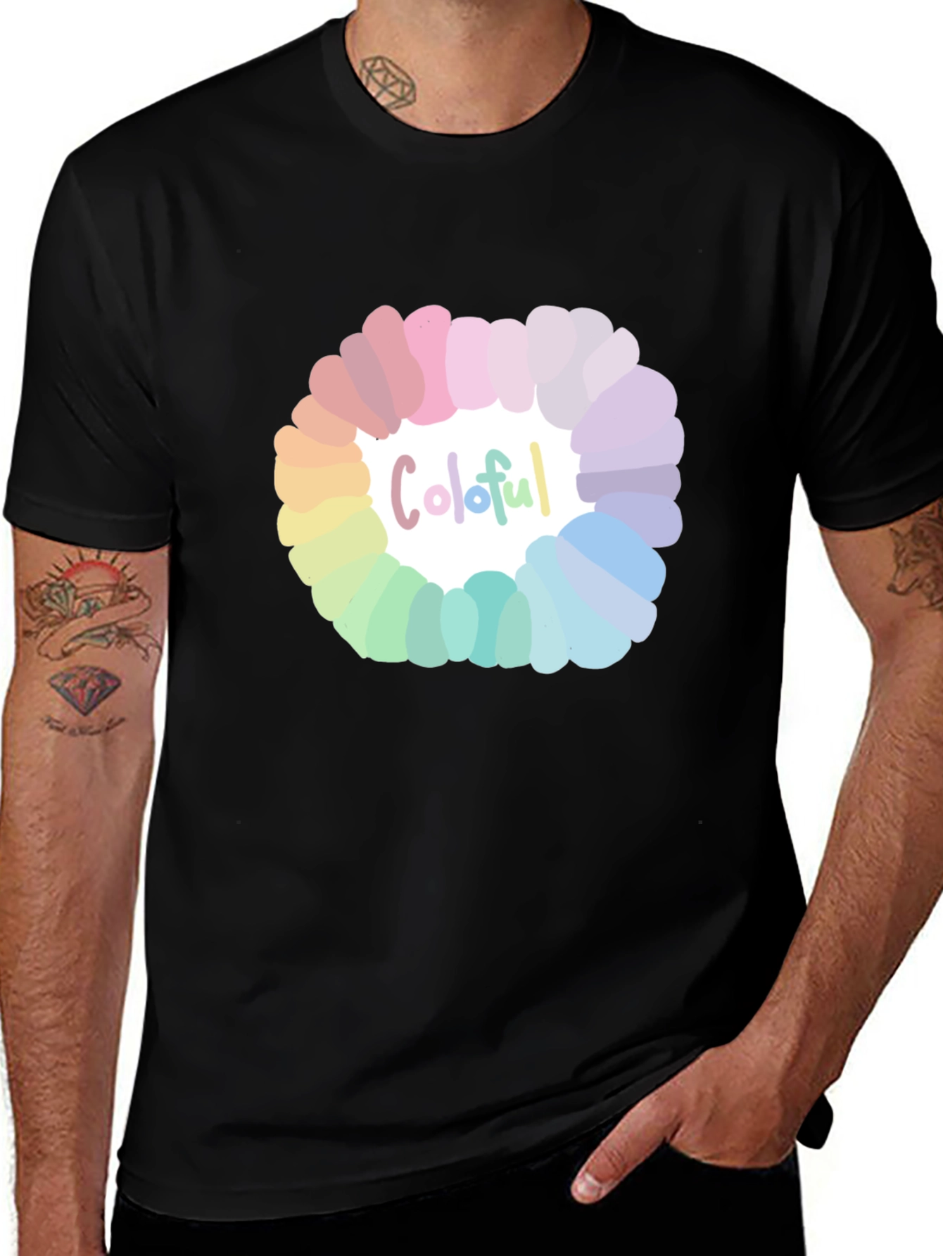 Colorful Circle Graphic T-Shirt