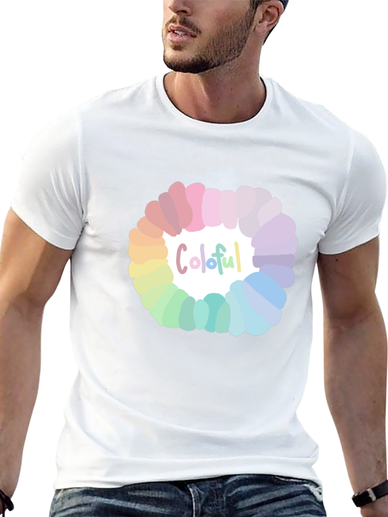 Colorful Circle Graphic T-Shirt