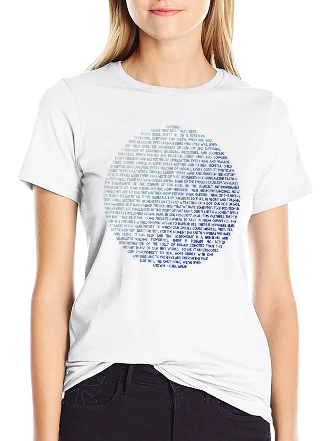 Pale Blue Dot - Carl Sagan Quote T-Shirt