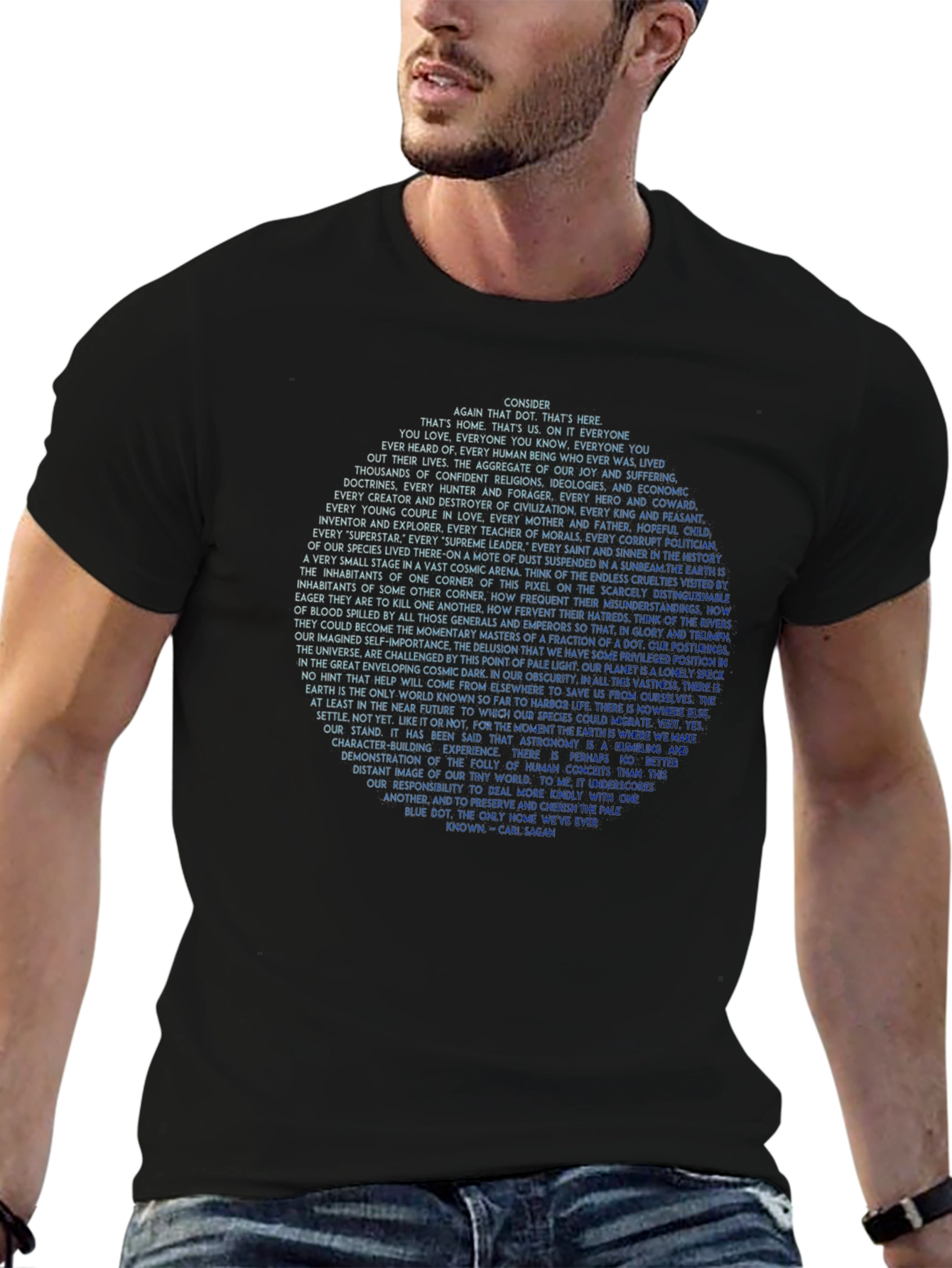 Pale Blue Dot - Carl Sagan Quote T-Shirt