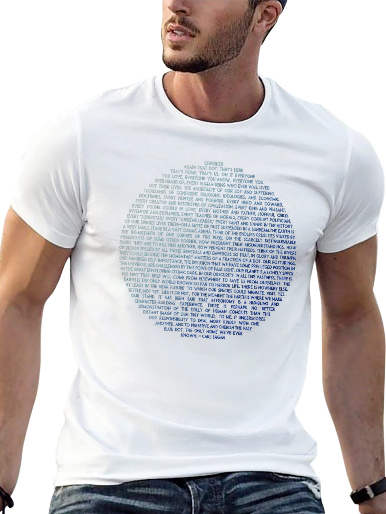 Pale Blue Dot - Carl Sagan Quote T-Shirt