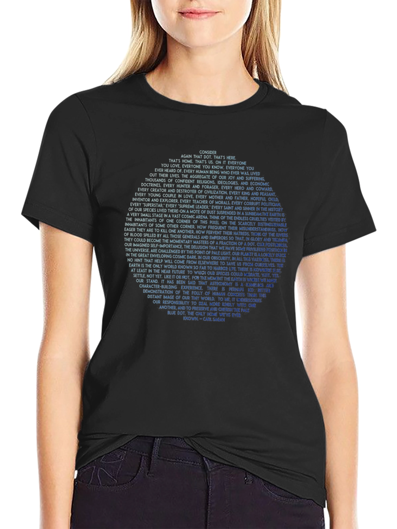 Pale Blue Dot - Carl Sagan Quote T-Shirt