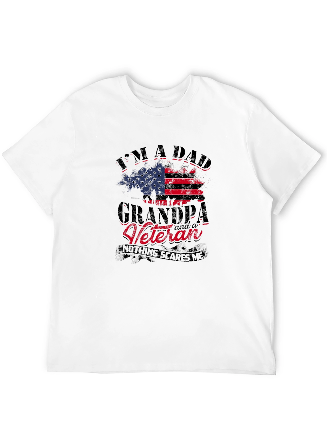 Patriotic Dad Grandpa Veteran Graphic Tee