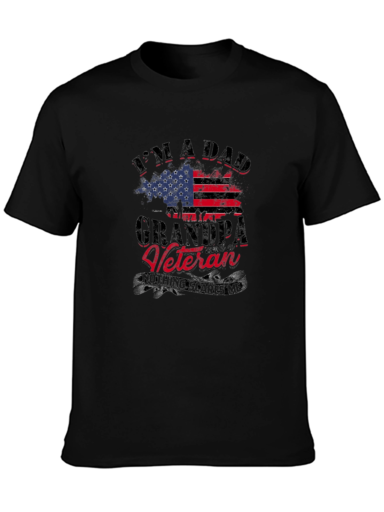 Patriotic Dad Grandpa Veteran Graphic Tee