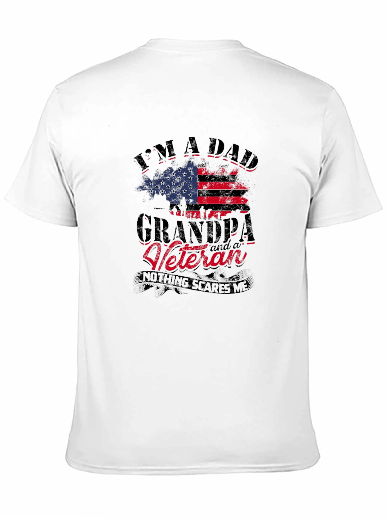 Patriotic Dad Grandpa Veteran Graphic Tee