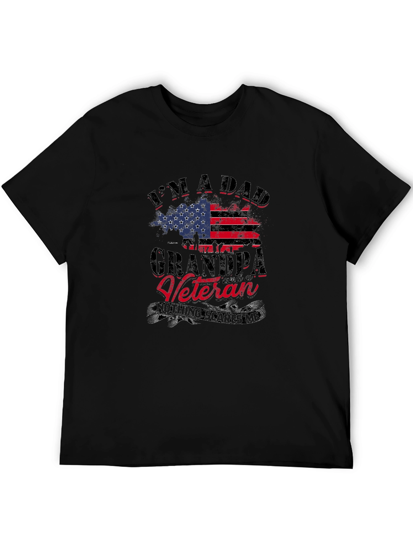 Patriotic Dad Grandpa Veteran Graphic Tee