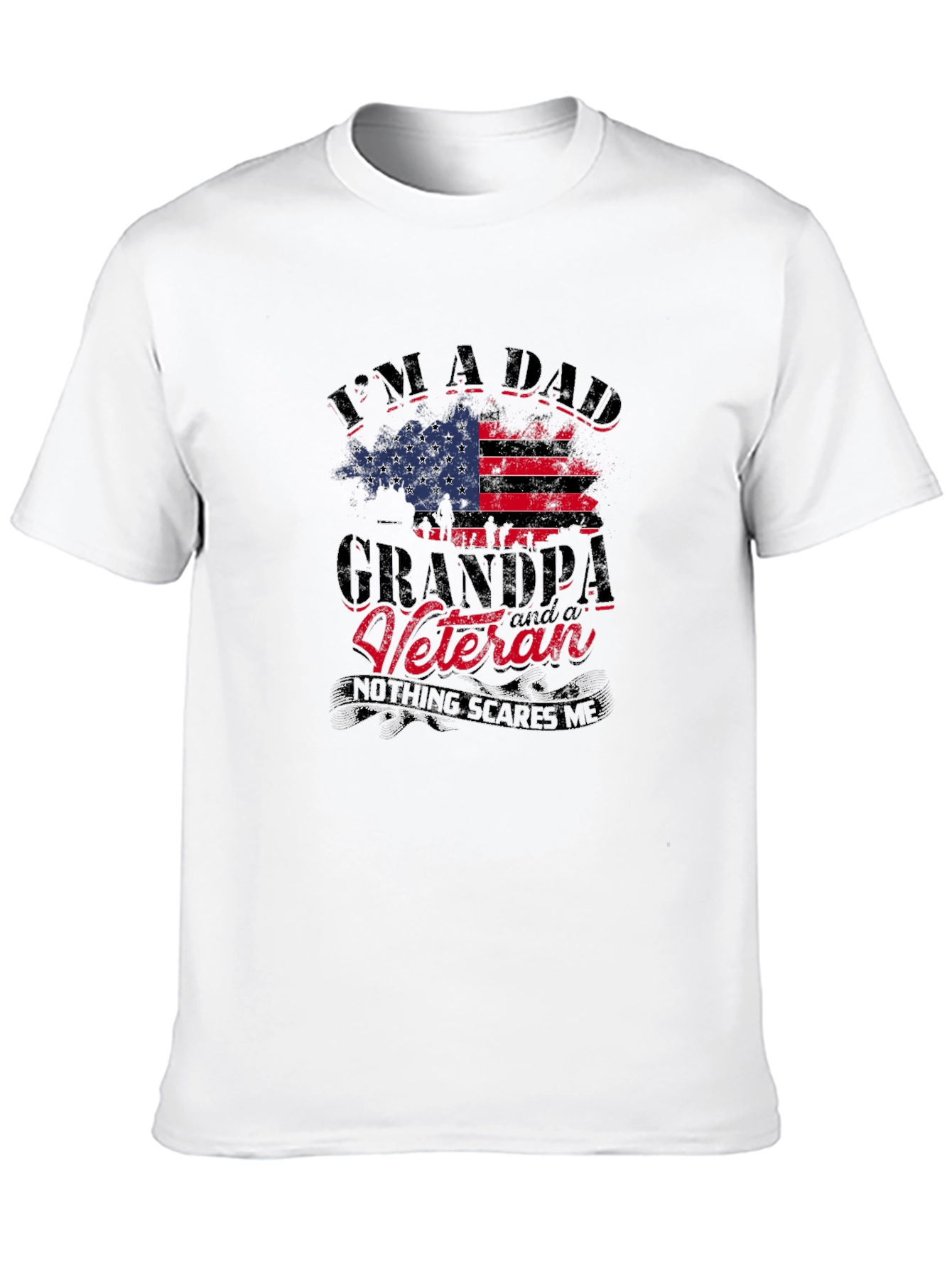 Patriotic Dad Grandpa Veteran Graphic Tee
