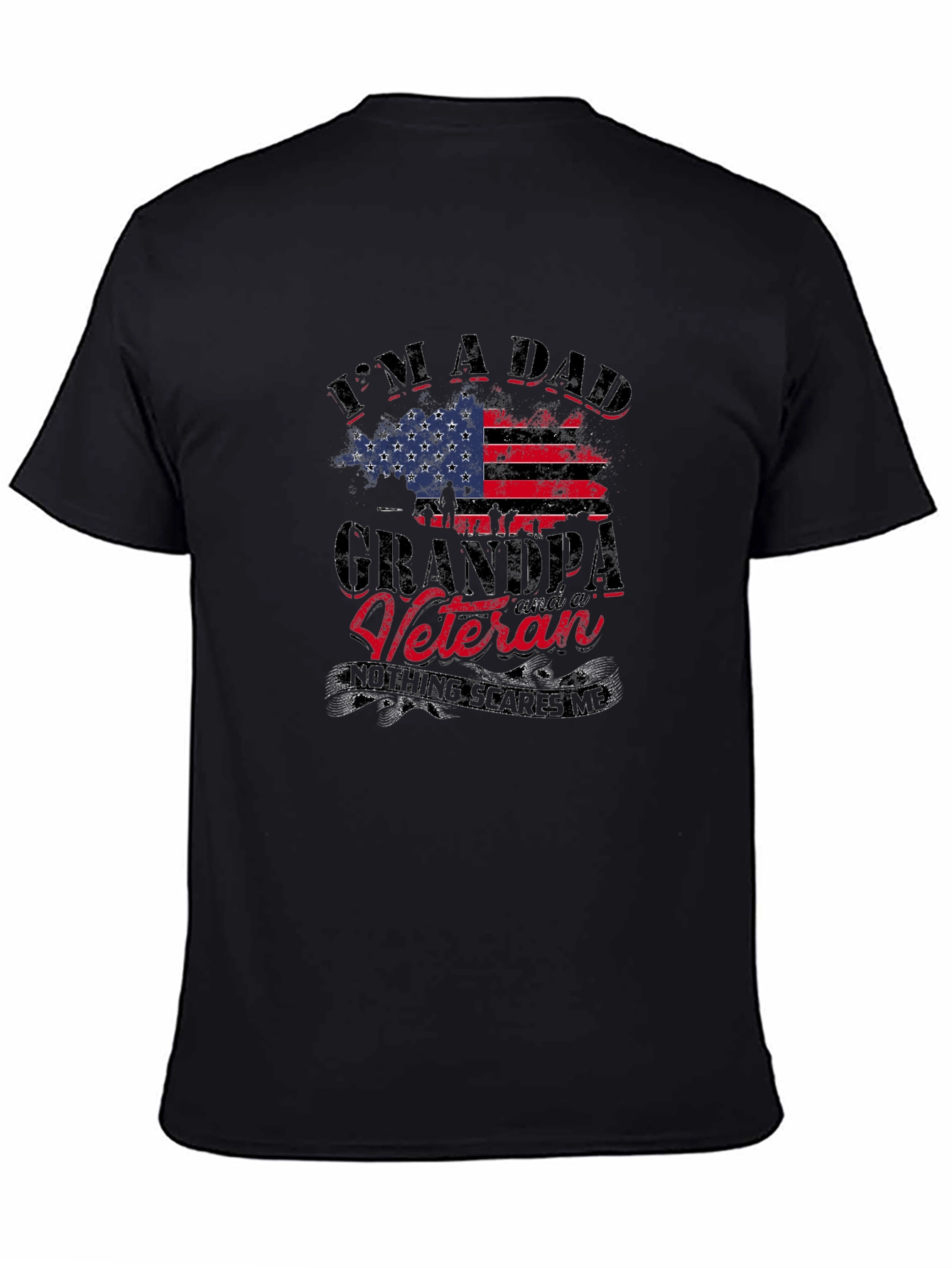 Patriotic Dad Grandpa Veteran Graphic Tee
