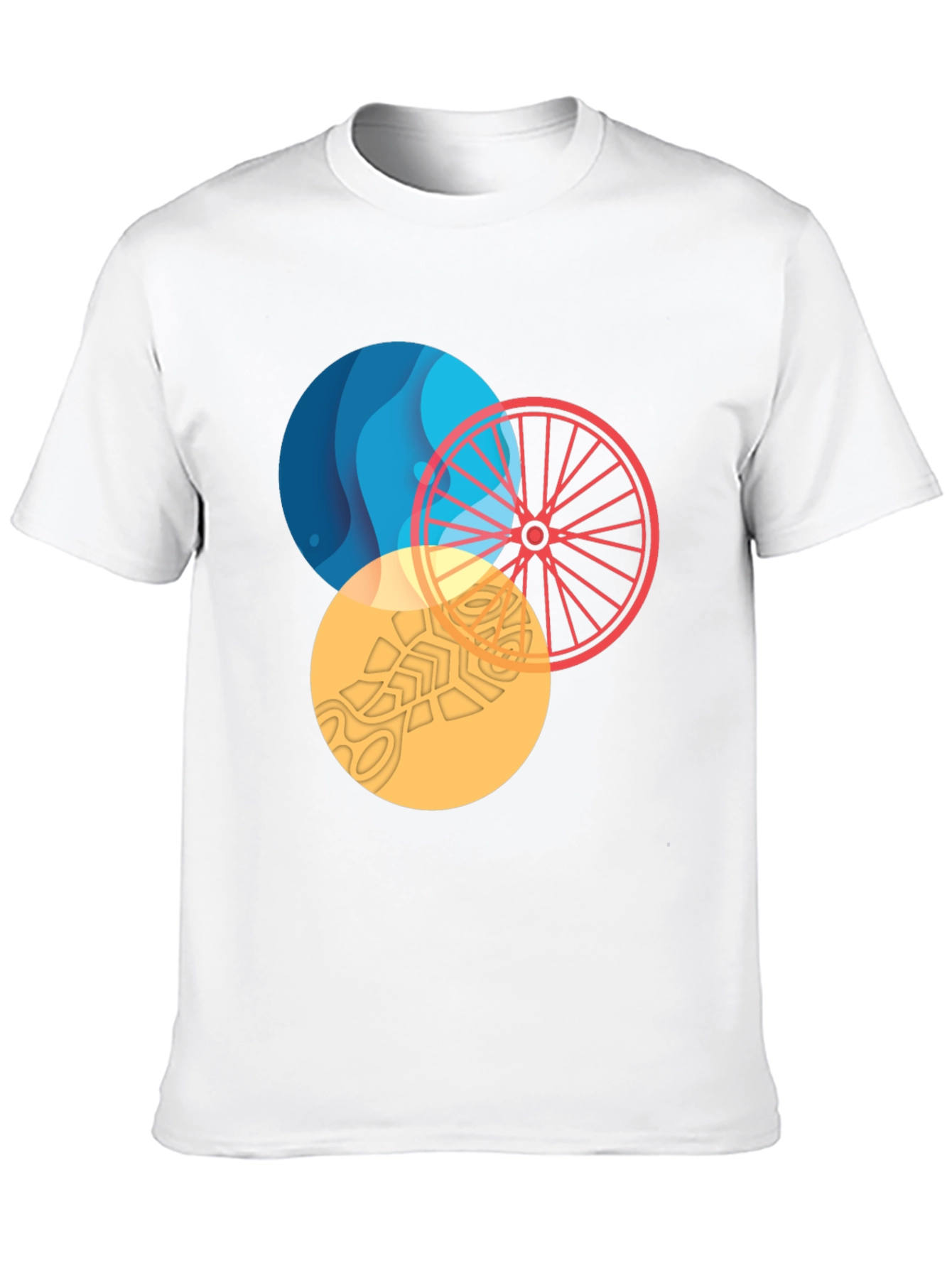 Abstract Circle Graphic Tee - Stylish Mens T-Shirt