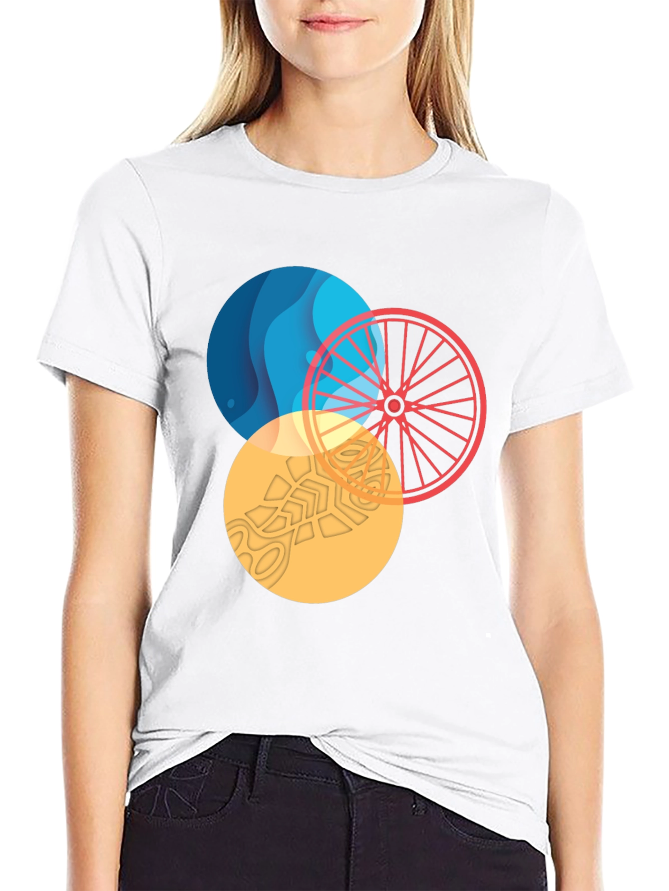 Abstract Circle Graphic Tee - Stylish Mens T-Shirt