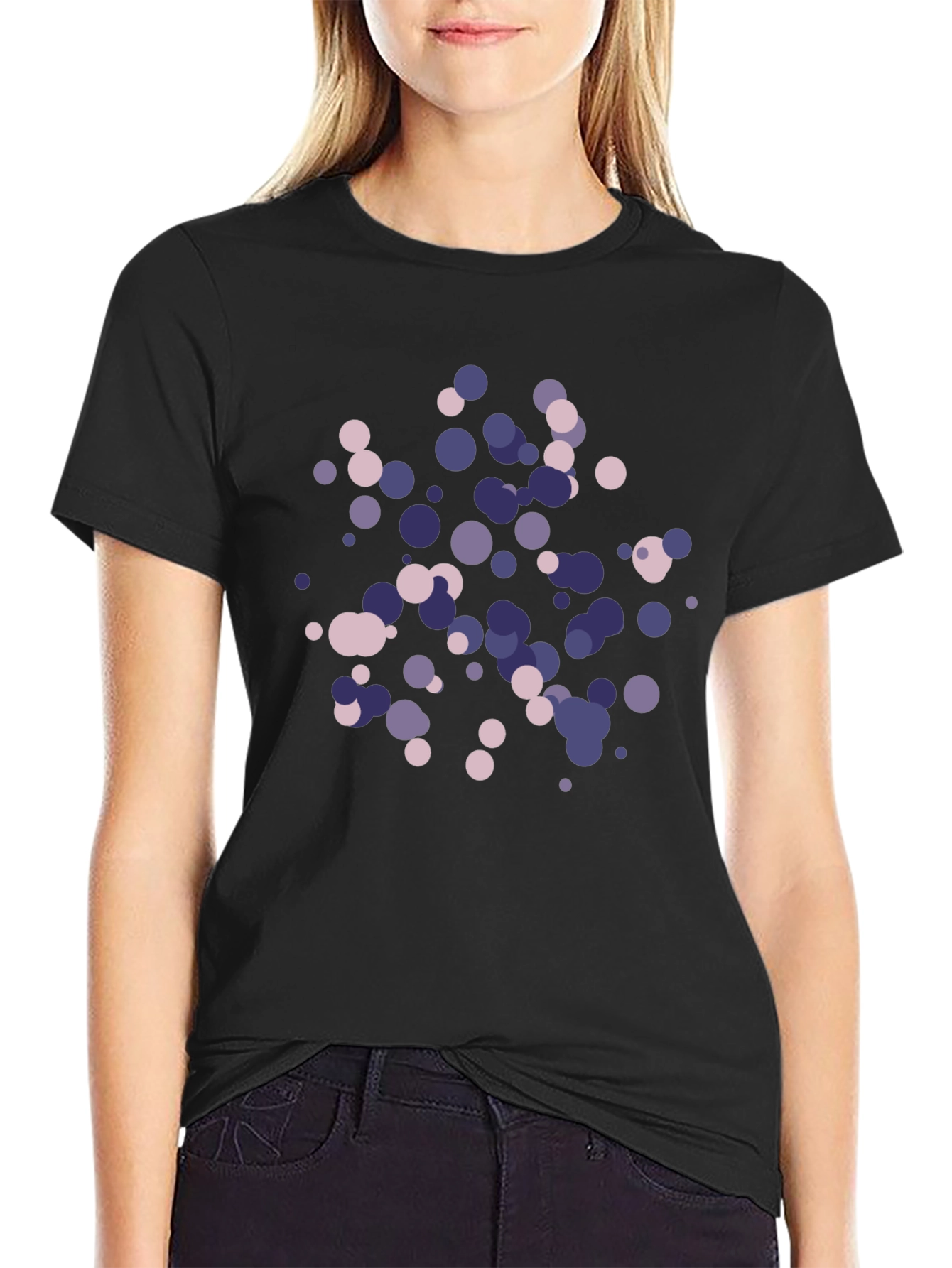 Abstract Polka Dot Graphic T-Shirt