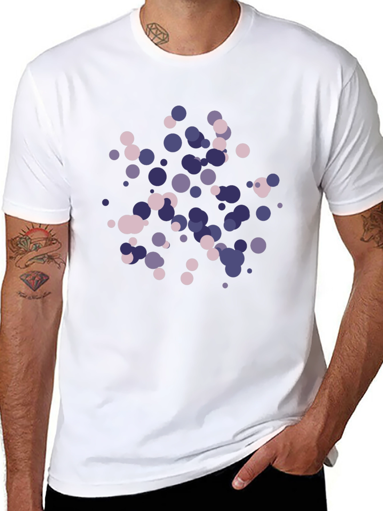 Abstract Polka Dot Graphic T-Shirt