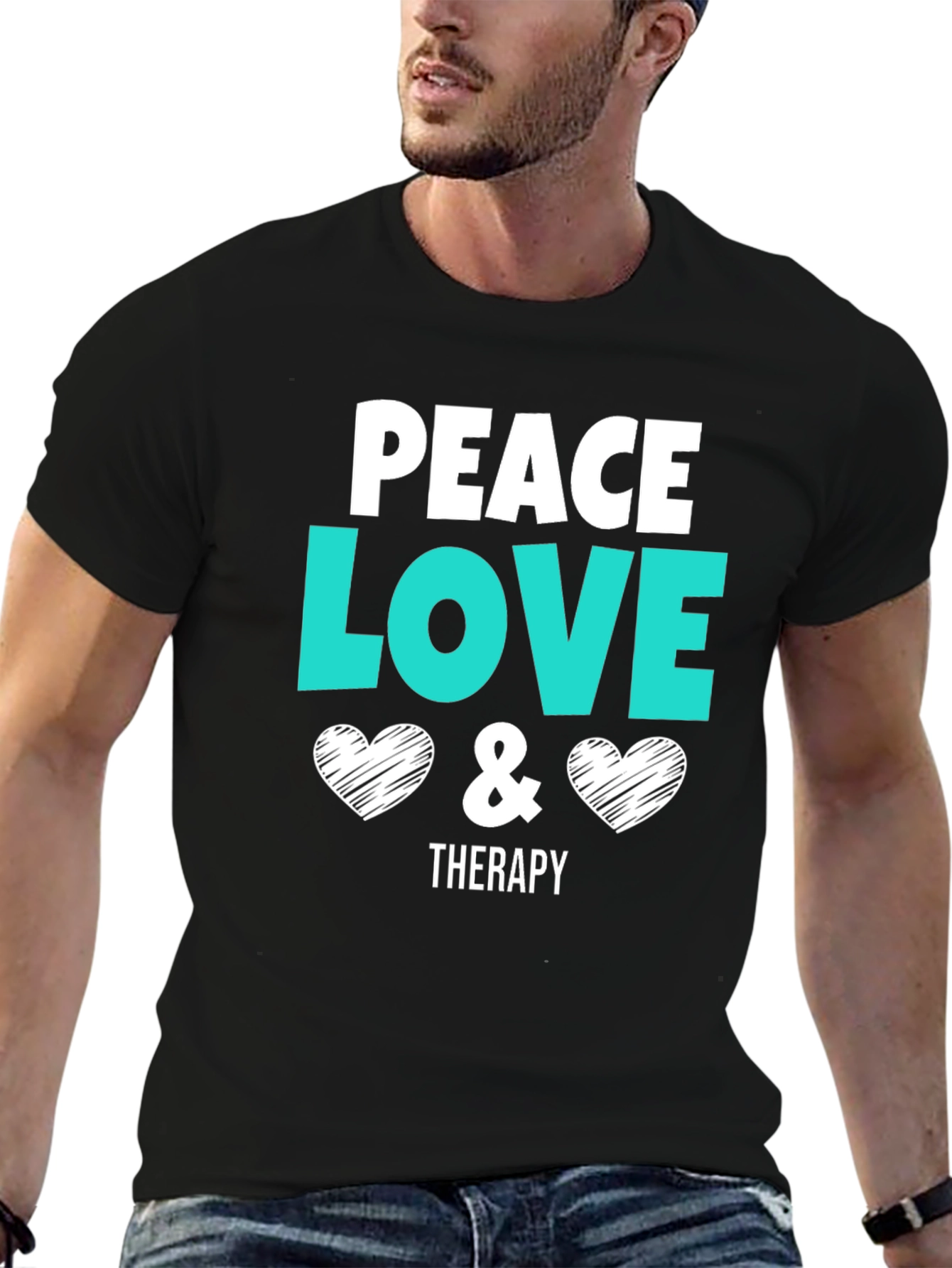 Peace Love Therapy Graphic T-Shirt