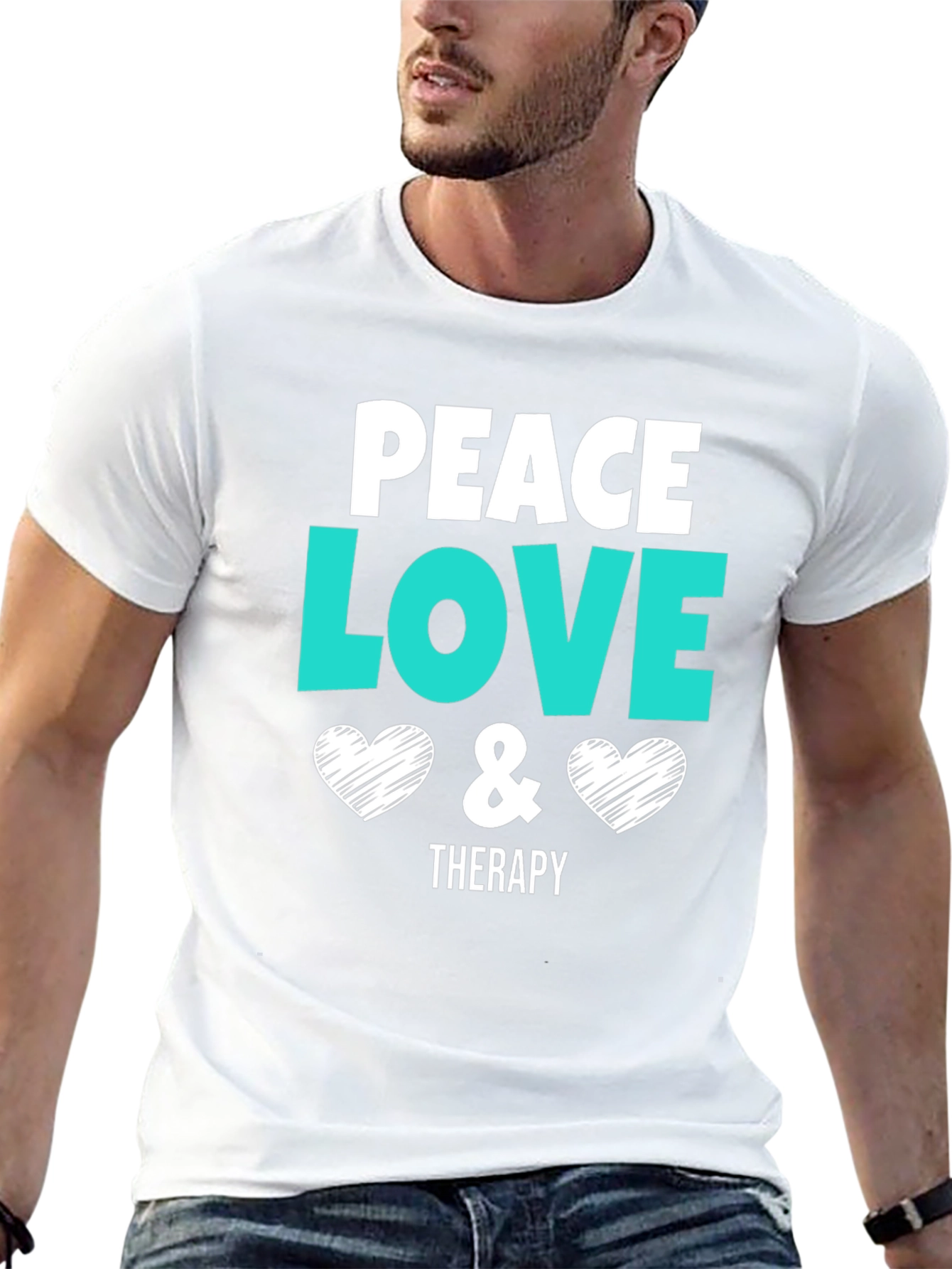 Peace Love Therapy Graphic T-Shirt