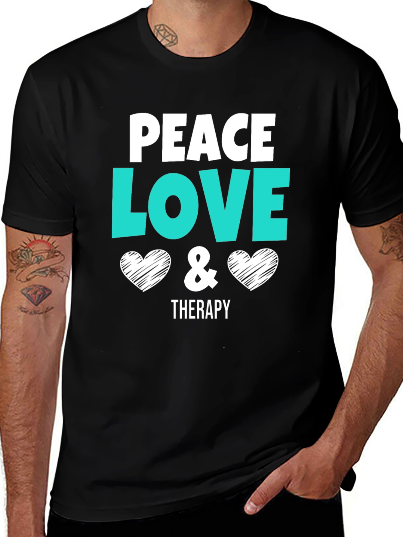 Peace Love Therapy Graphic T-Shirt