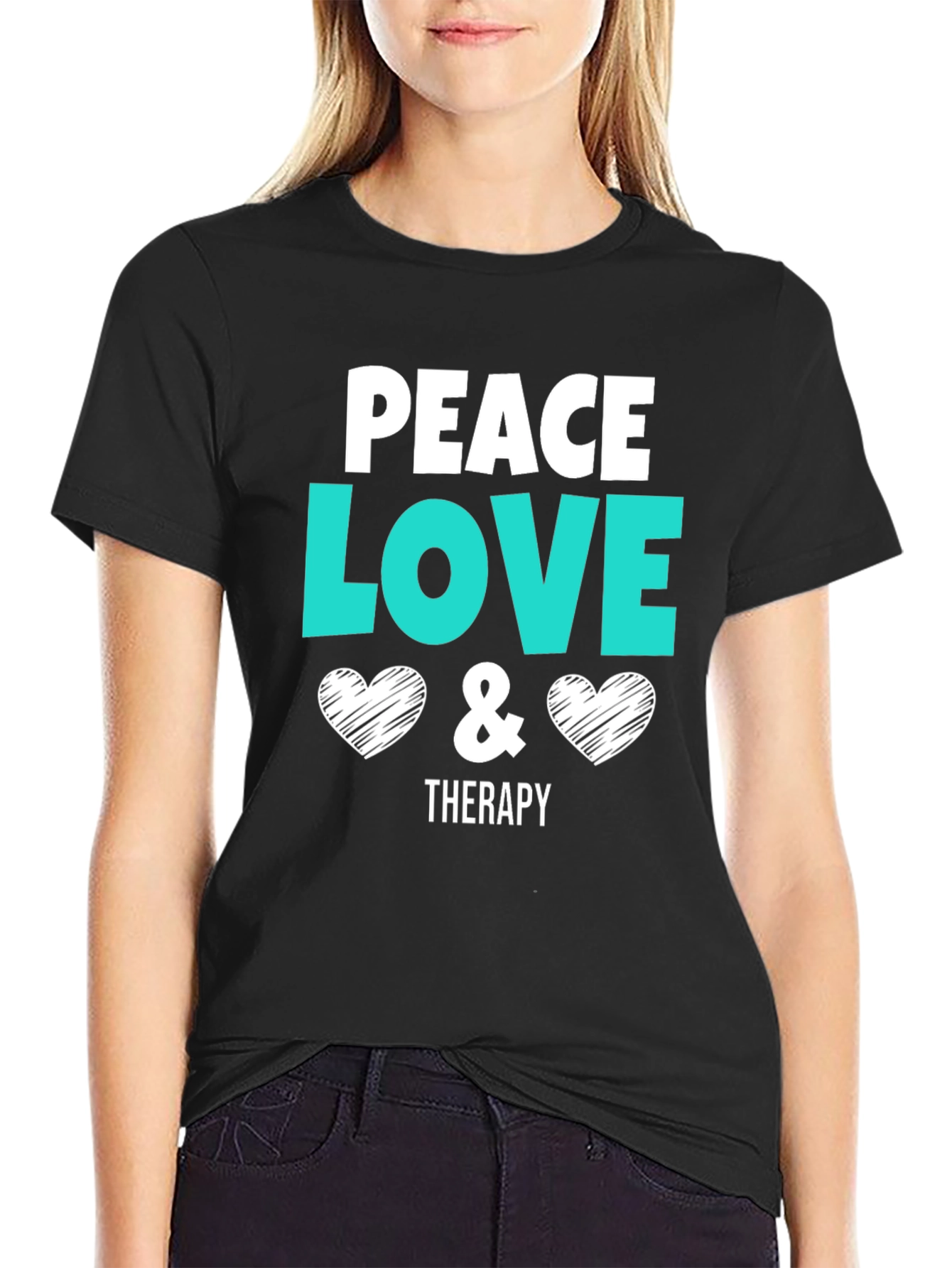 Peace Love Therapy Graphic T-Shirt