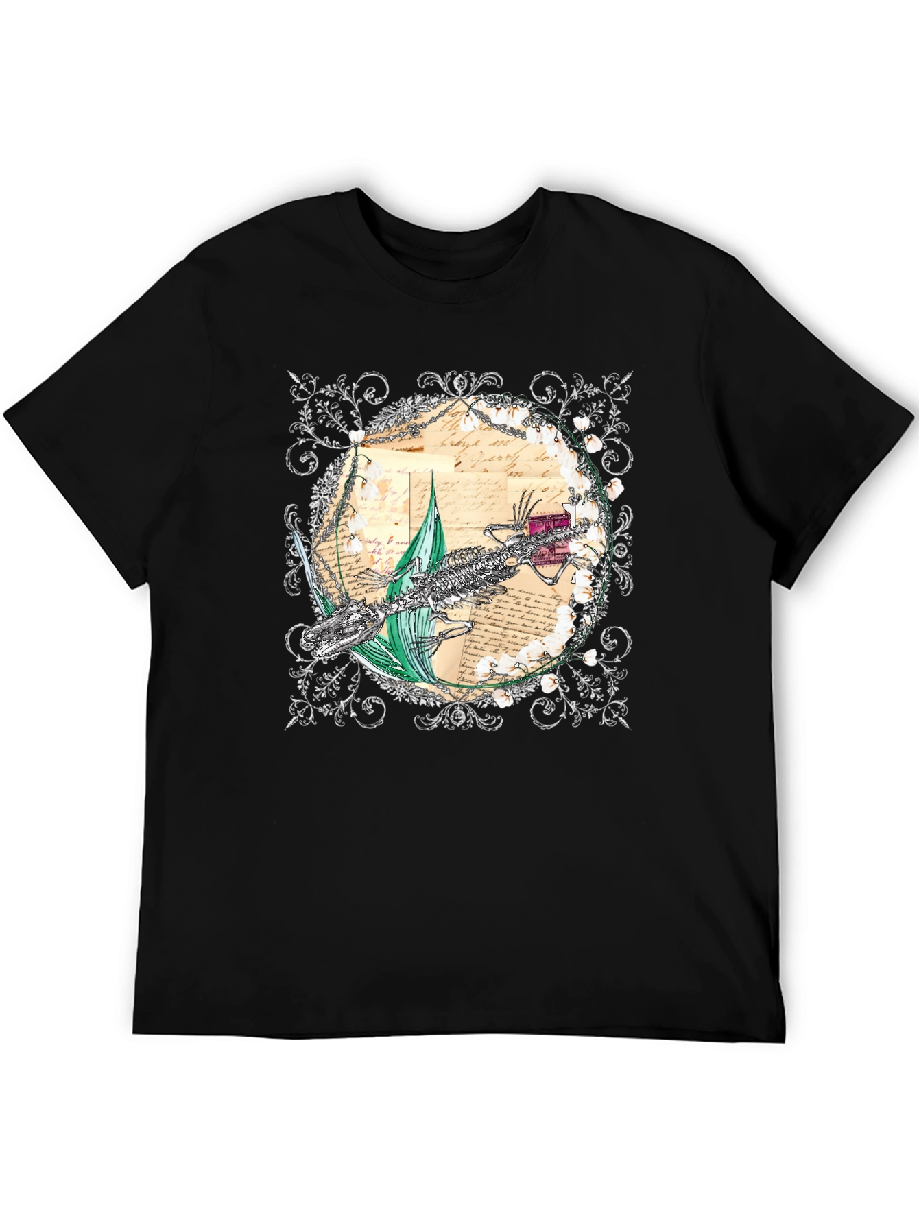 Gothic Alligator Skeleton T-Shirt