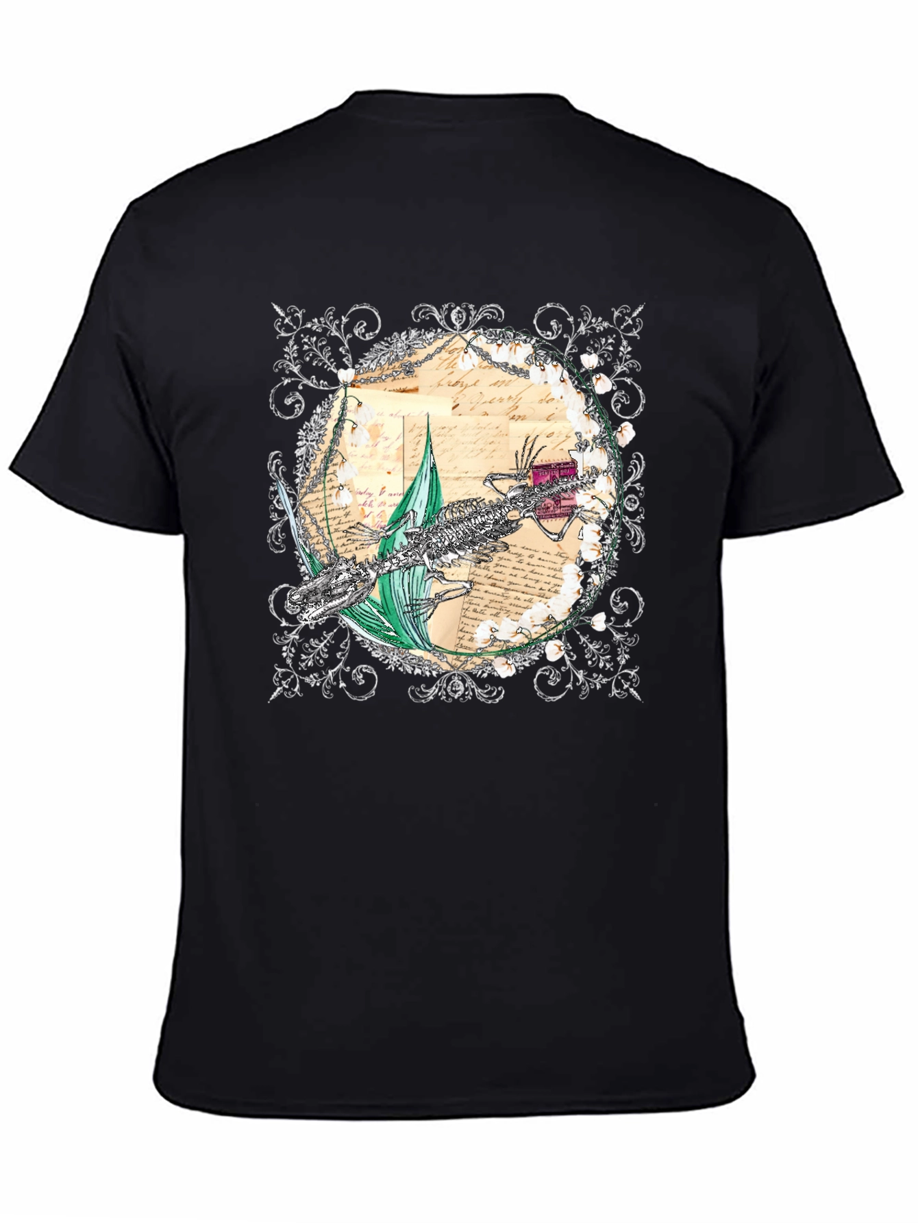 Gothic Alligator Skeleton T-Shirt