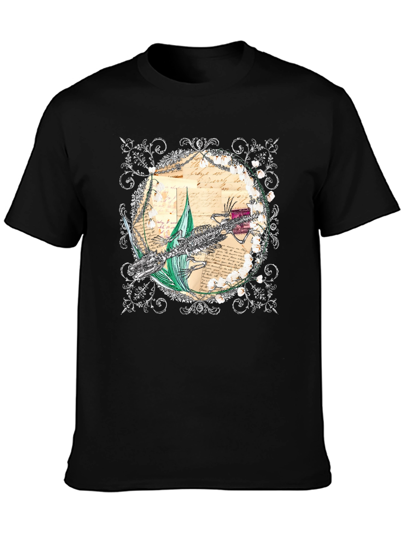 Gothic Alligator Skeleton T-Shirt