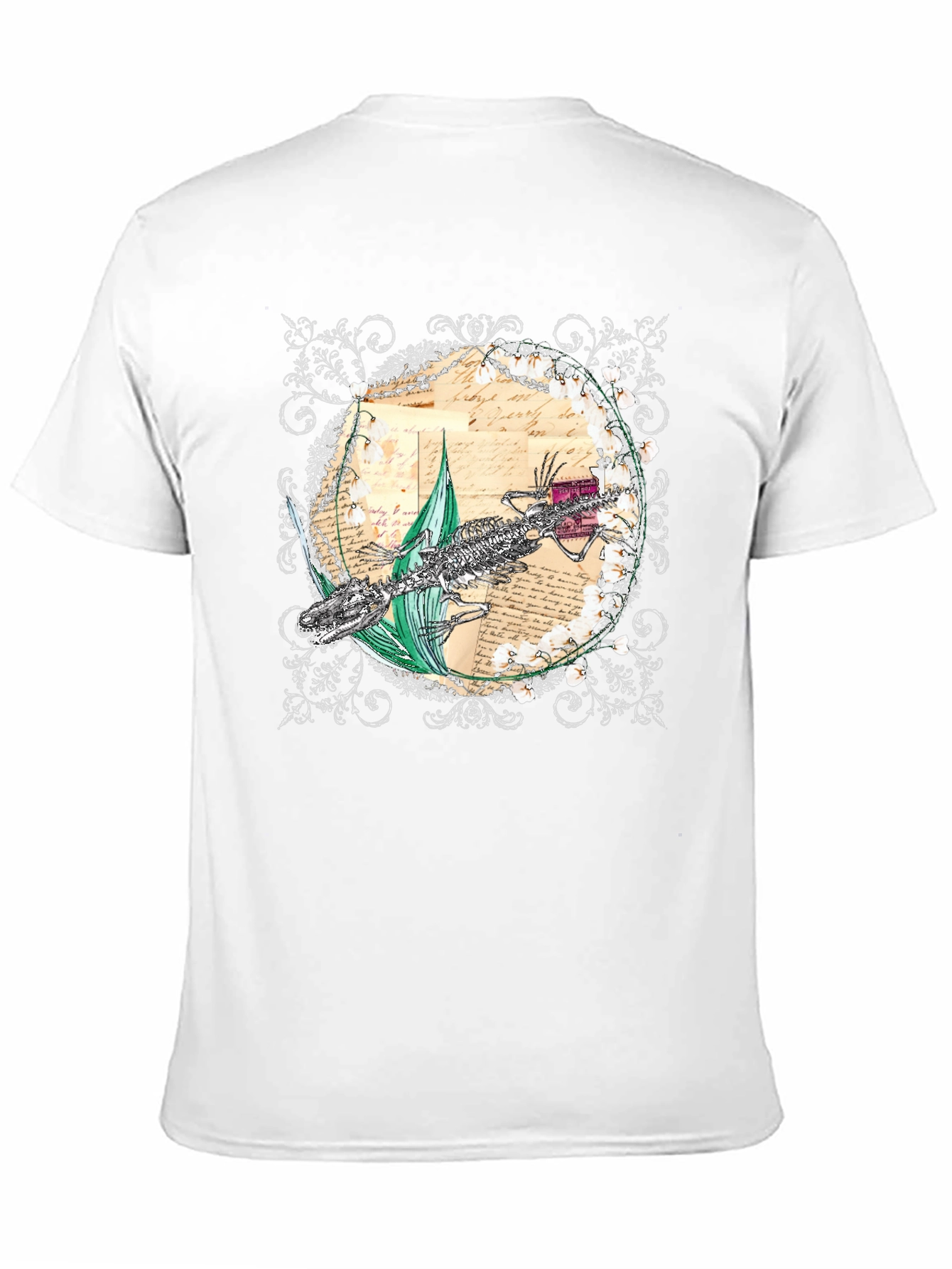 Gothic Alligator Skeleton T-Shirt