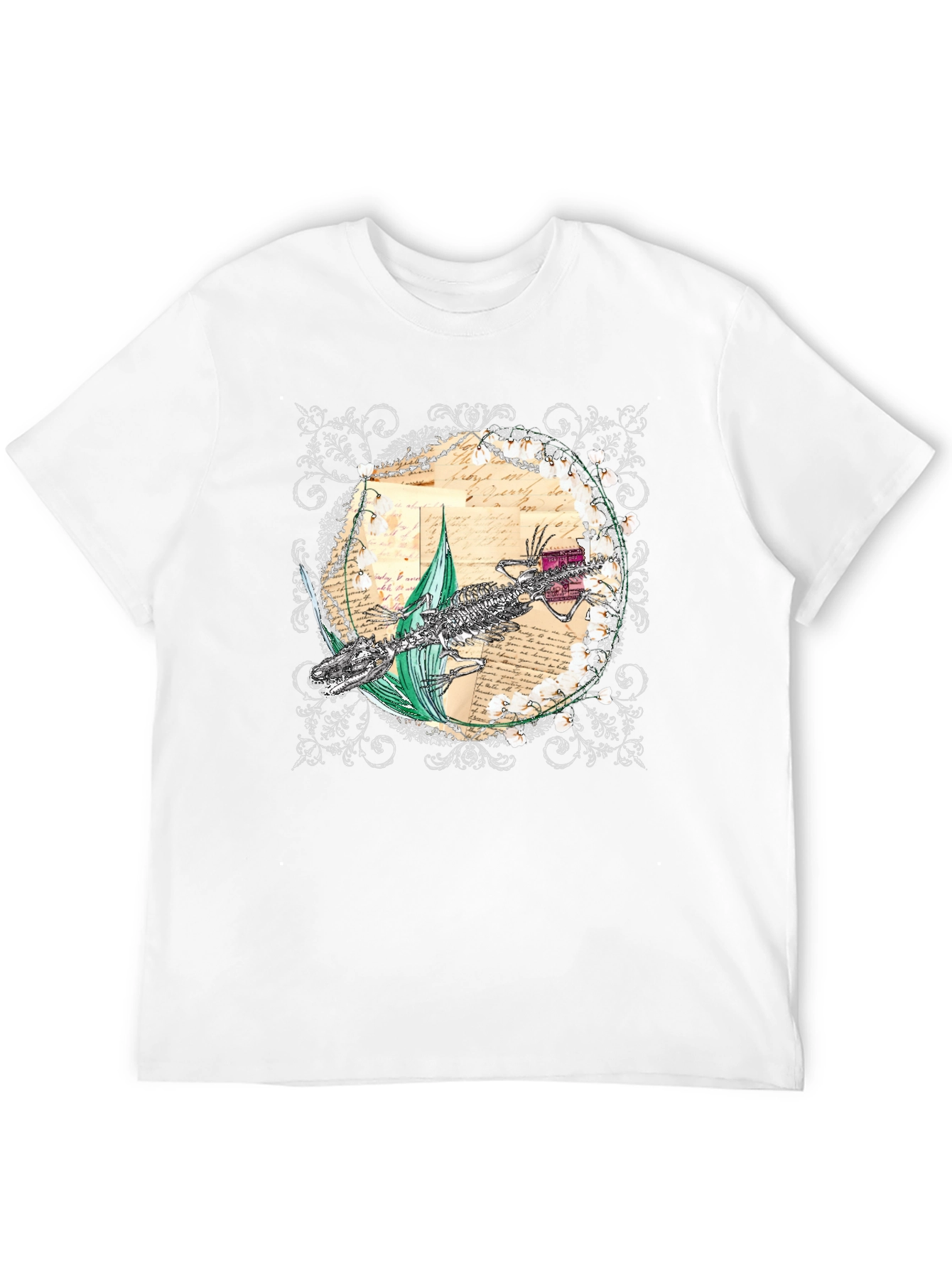 Gothic Alligator Skeleton T-Shirt