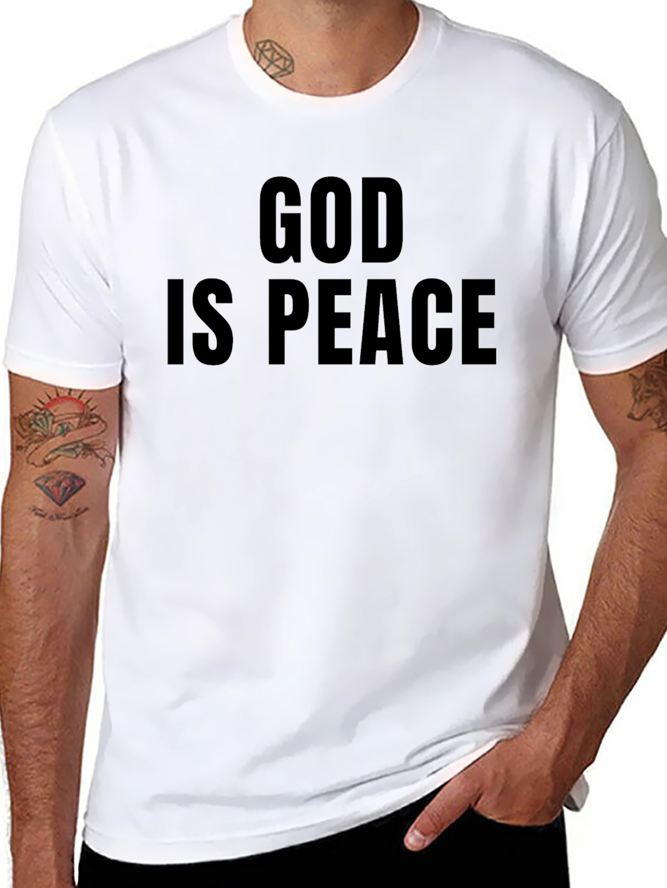 God is Peace Graphic Tee - Black T-Shirt