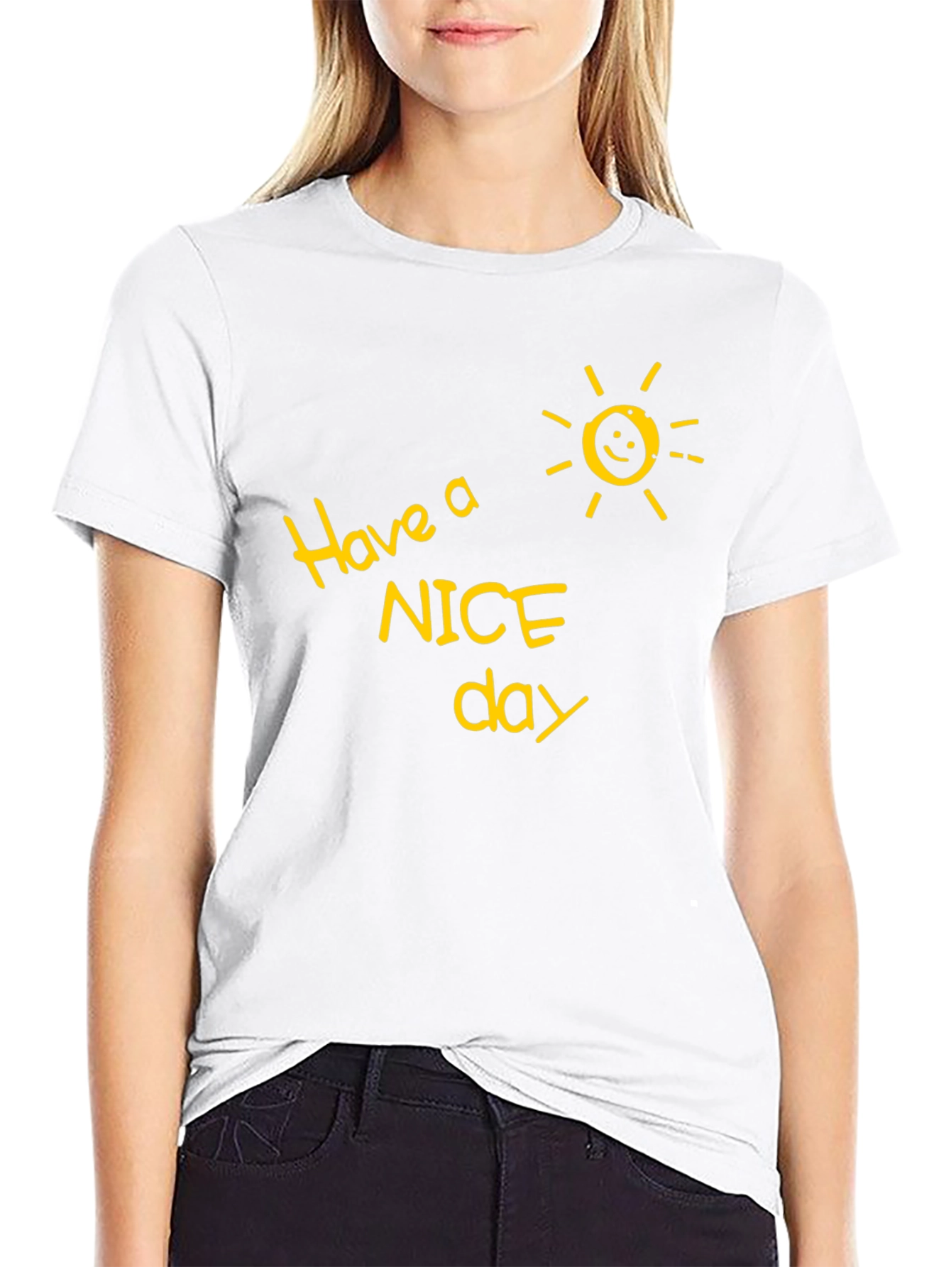 Have a Nice Day Graphic Tee - Black