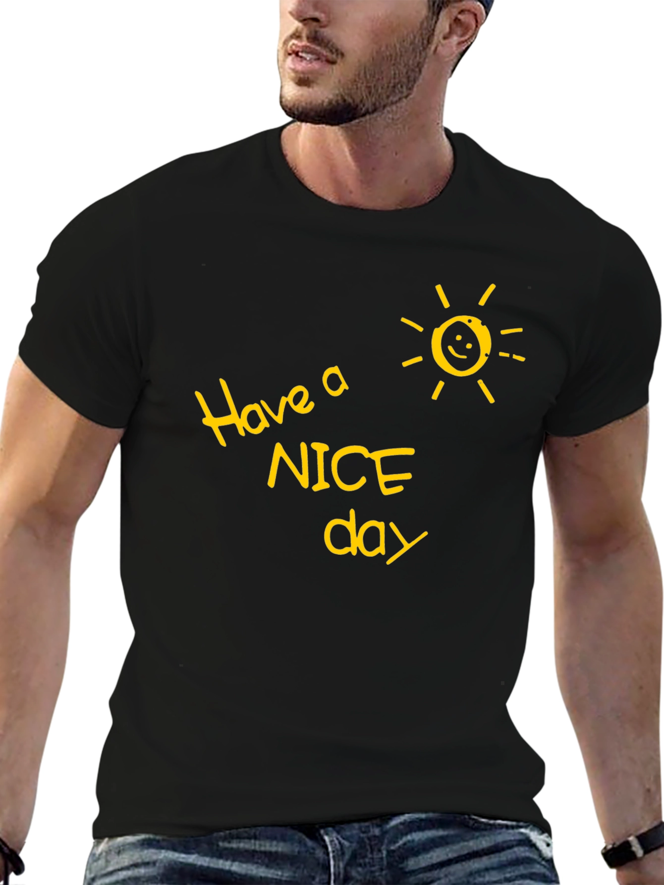 Have a Nice Day Graphic Tee - Black