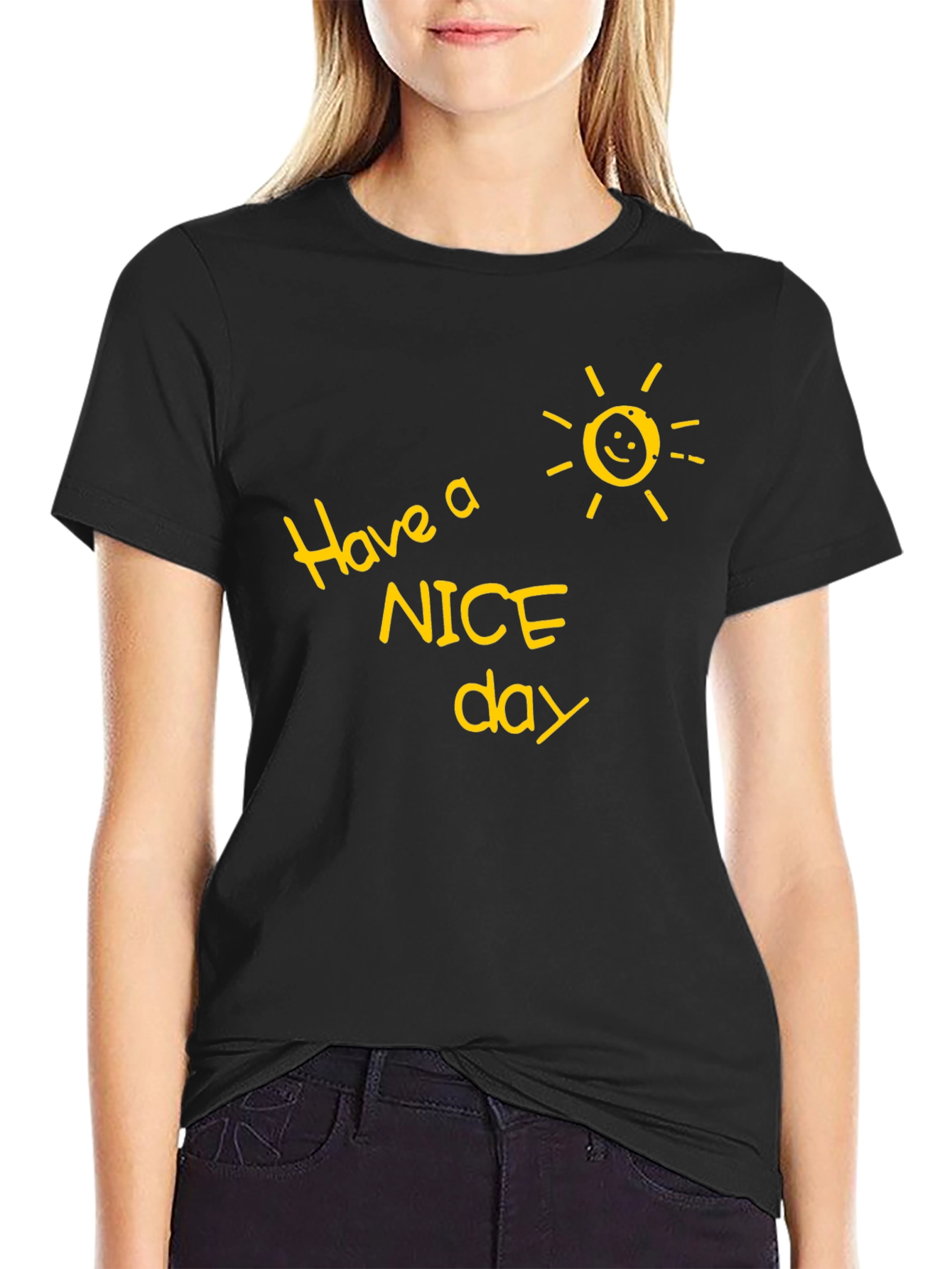 Have a Nice Day Graphic Tee - Black