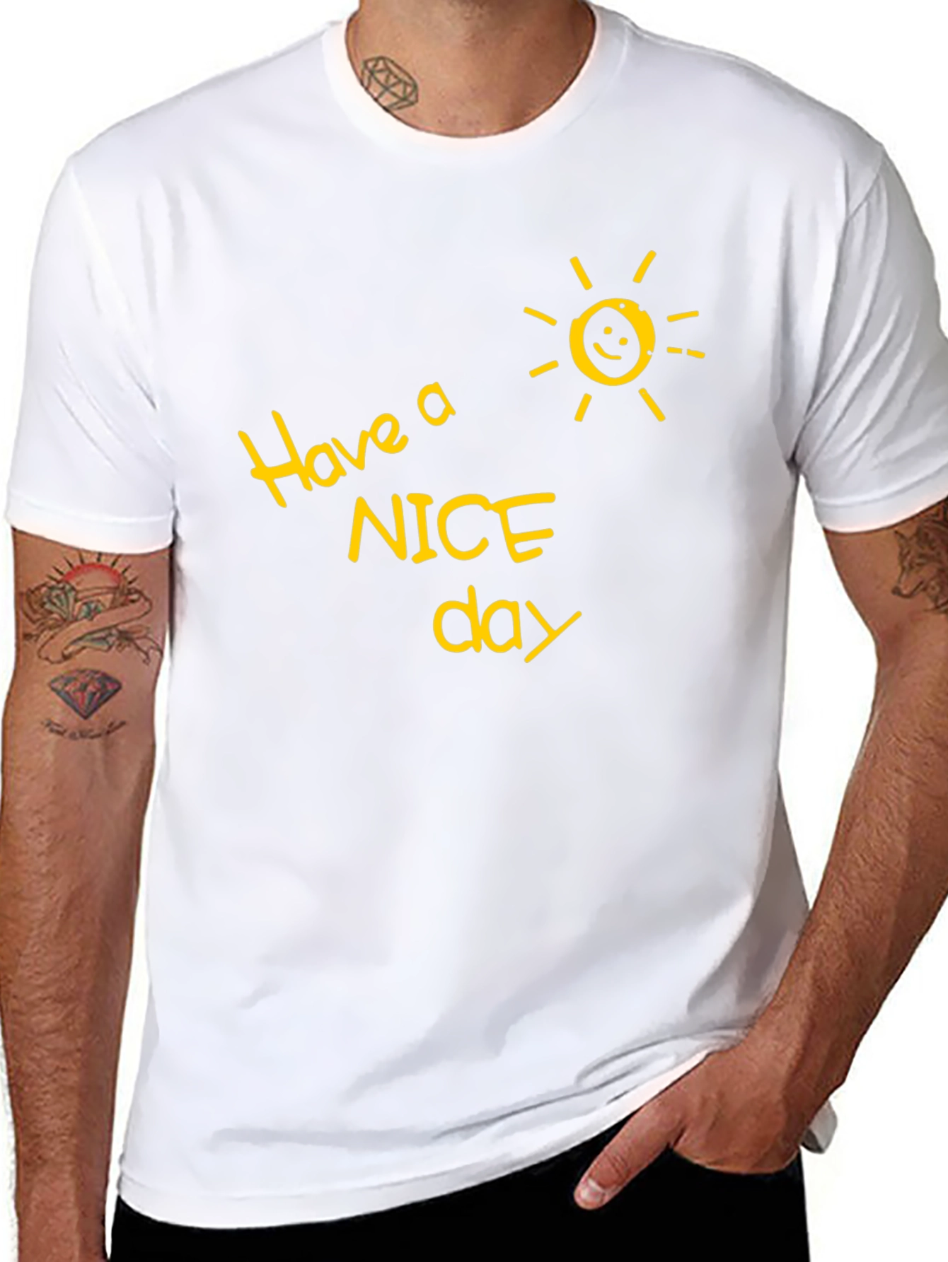 Have a Nice Day Graphic Tee - Black
