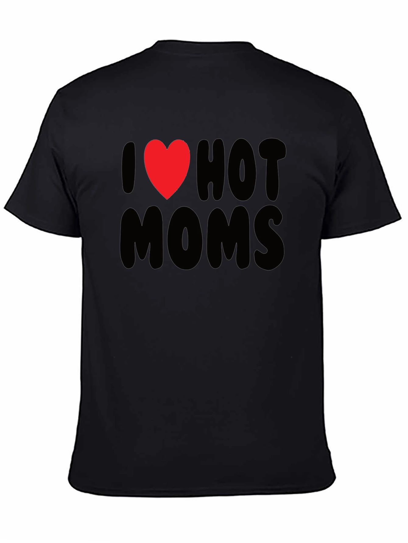 I Heart Hot Moms Graphic Tee - Black T-Shirt